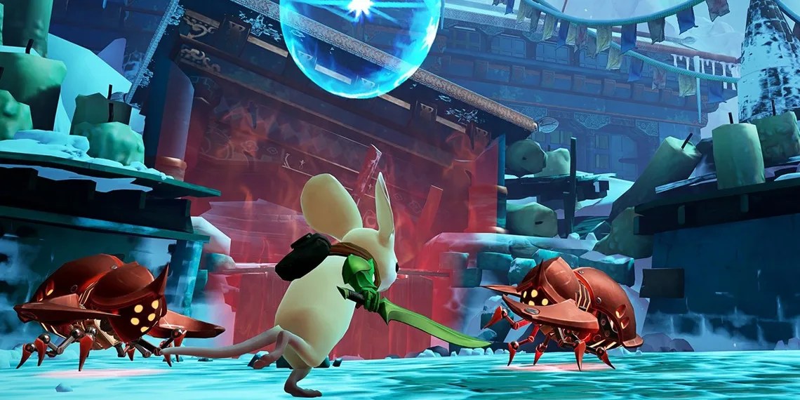 Moss Book II mouse taking on enemies.