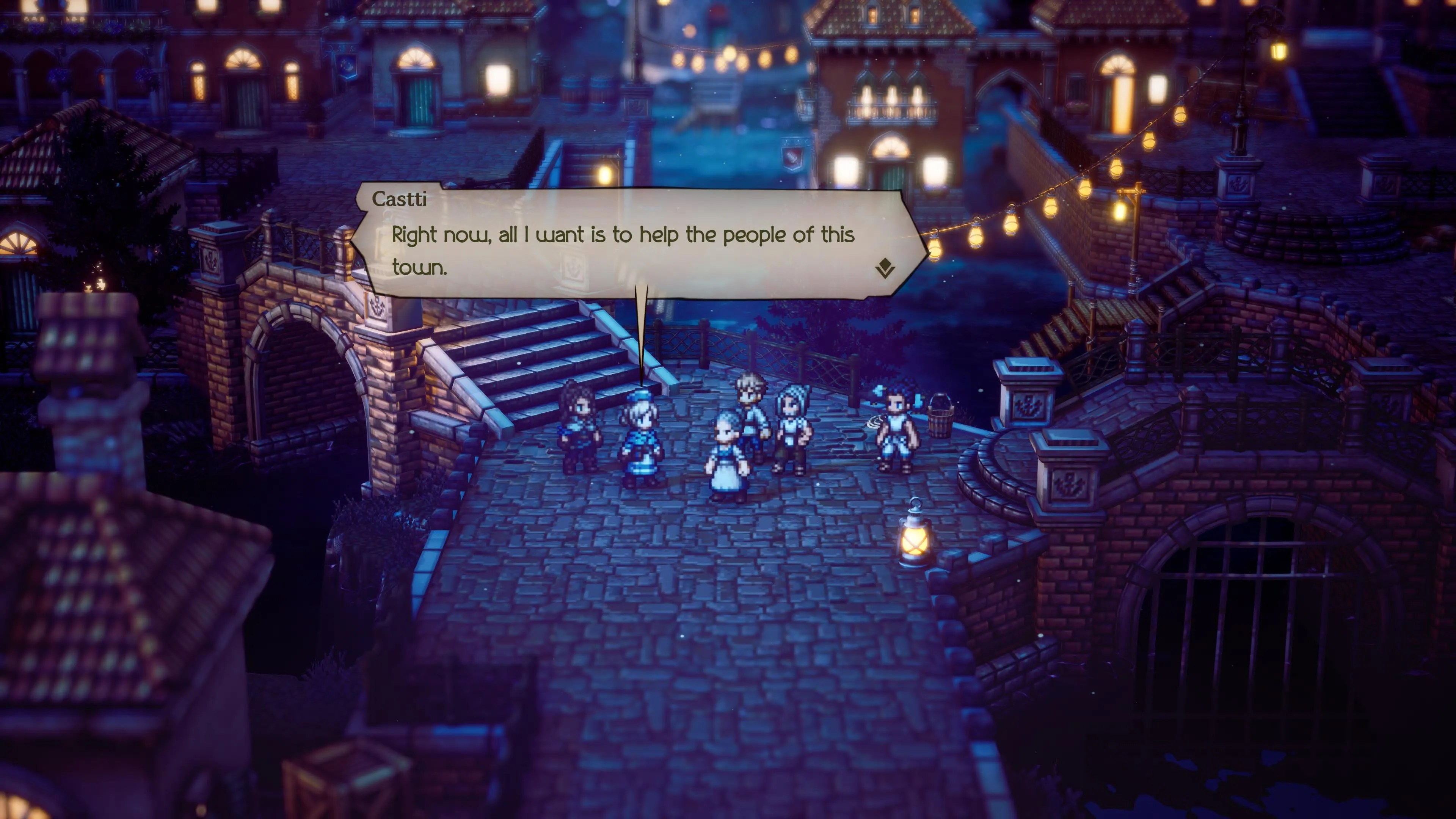 Castti Octopath Traveler 2 Canalbrine Scene