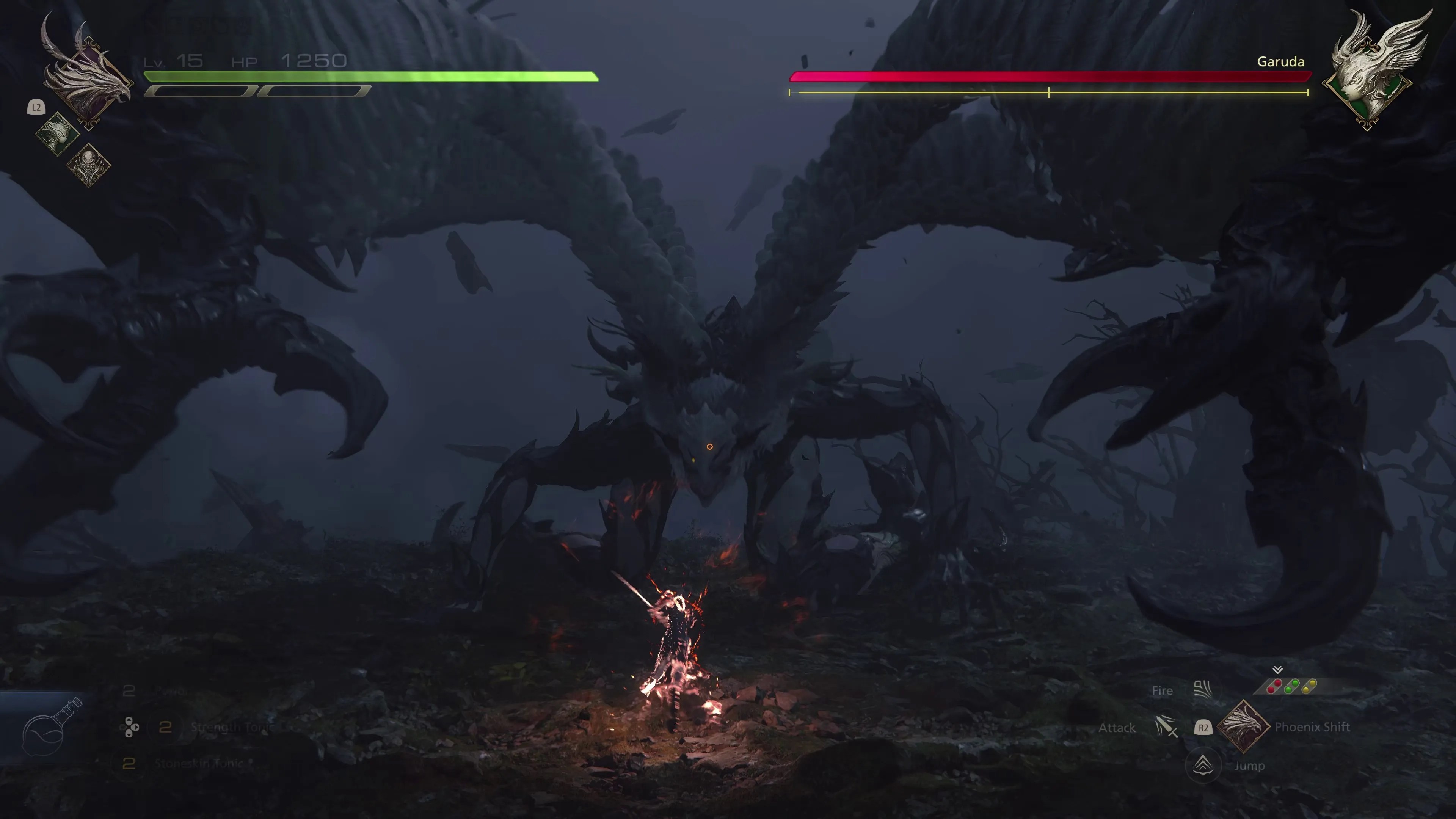 Clive facing off against Garuda in Final Fantasy 16.