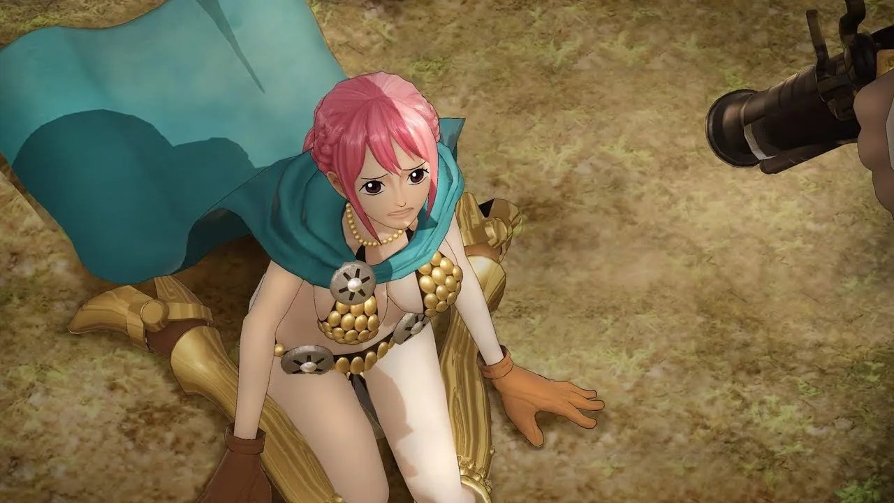 Rebecca kneeling from One Piece Odyssey