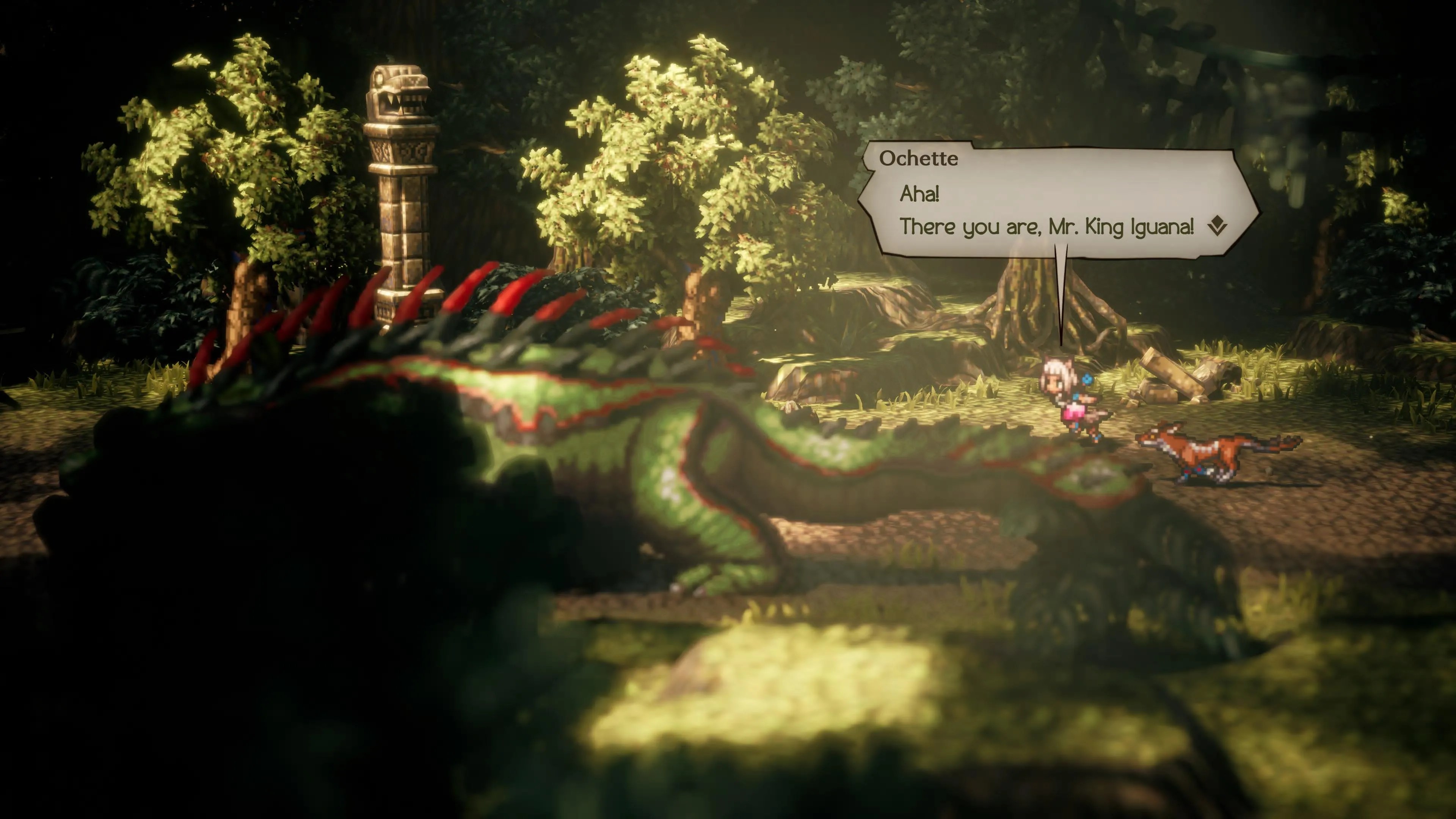 Ochette Octopath Traveler 2 Chasing Iguana Boss