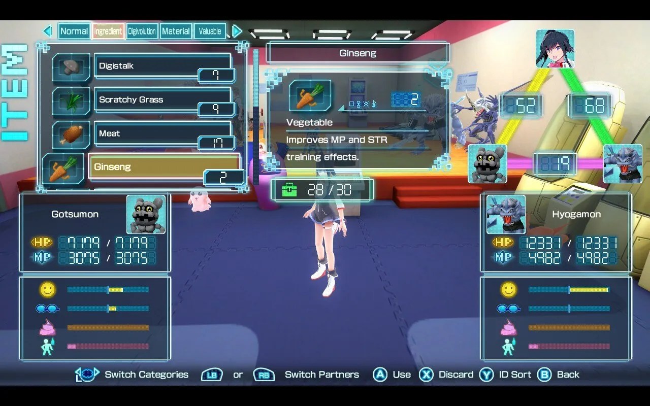Digimon World: Next Order ginseng food menu