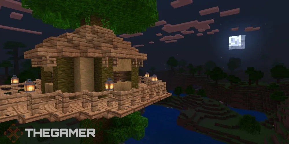 Jungle Treehouse from More Simple Structures Addon in Minecraft