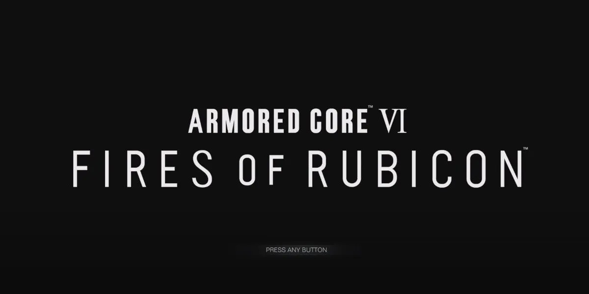 Armored Core 6 title screen