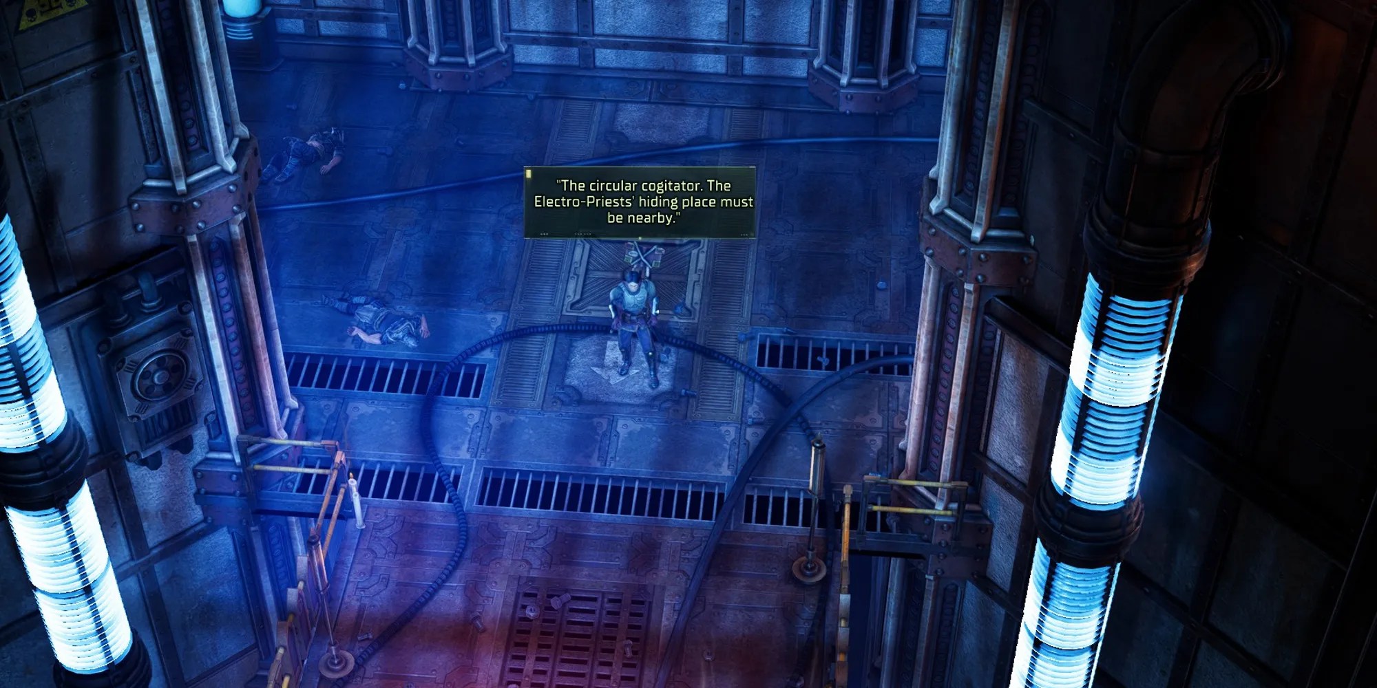 warhammer rogue trader heinrix pointing out circular cogitator