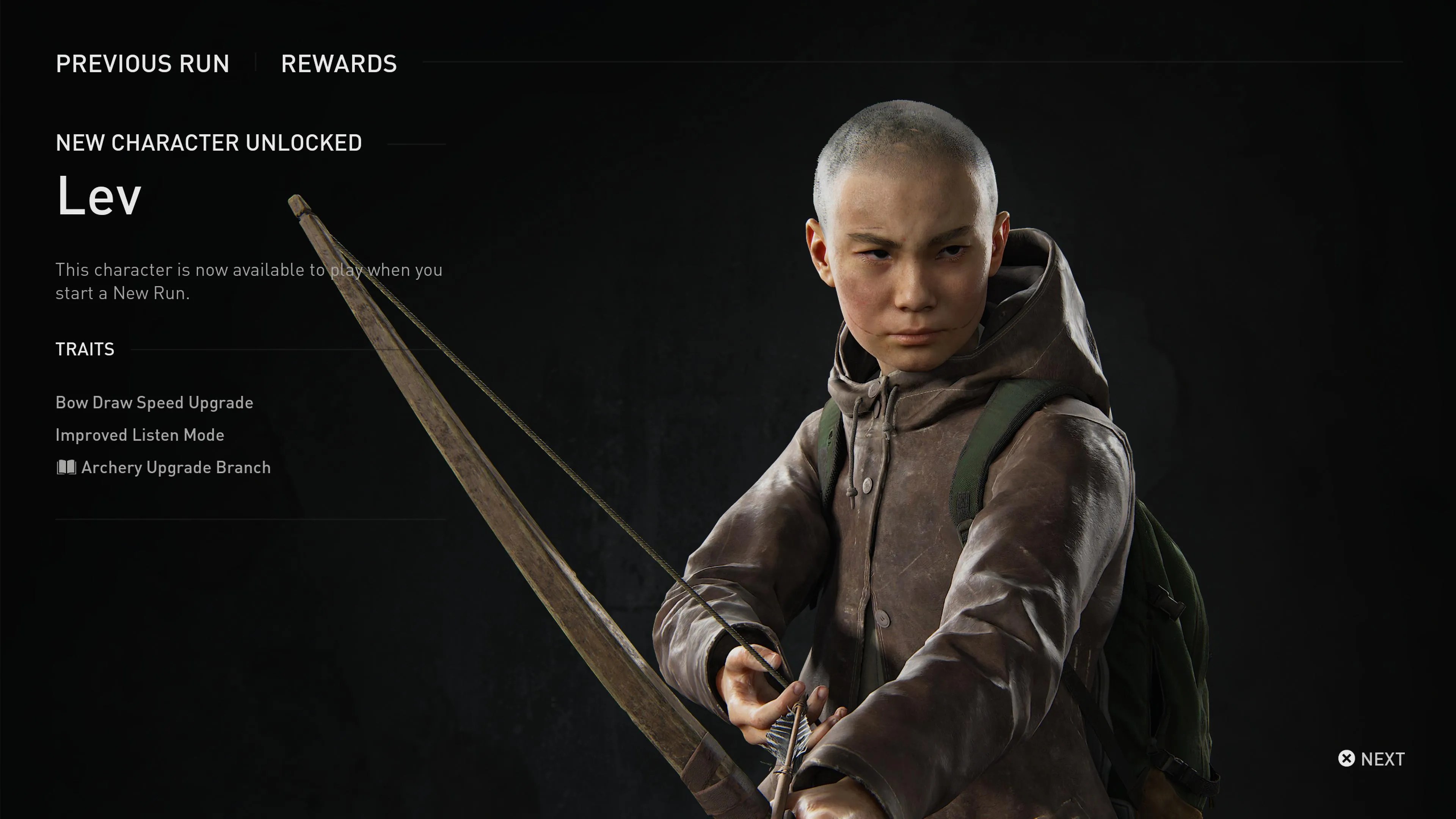 Lev Last of Us Part 2 No Return unlock screen