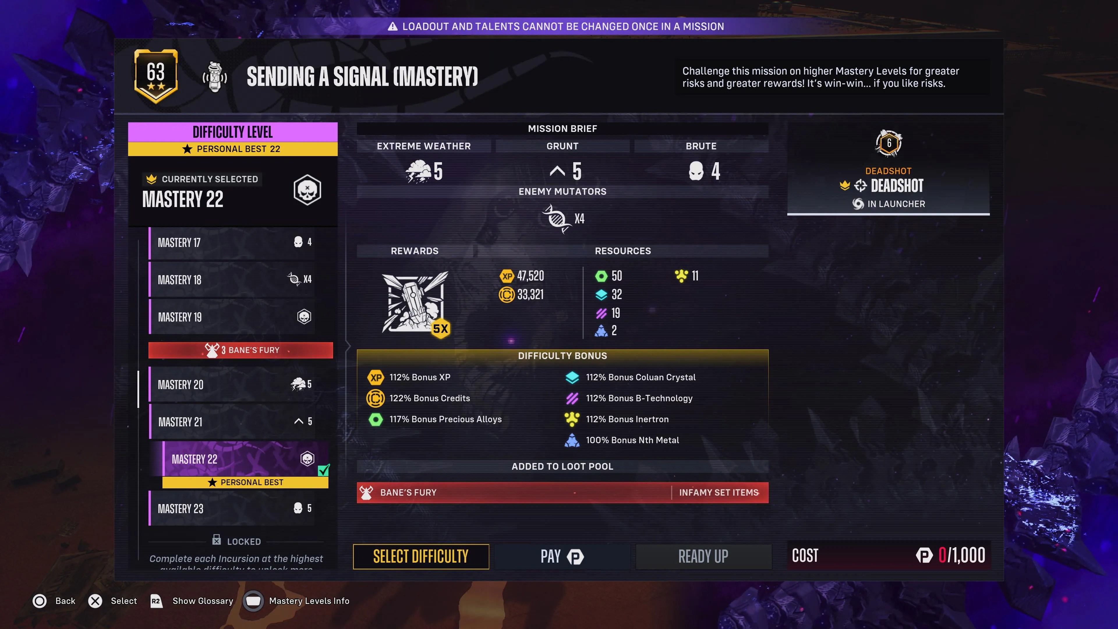 Suicide Squad mastery level 22