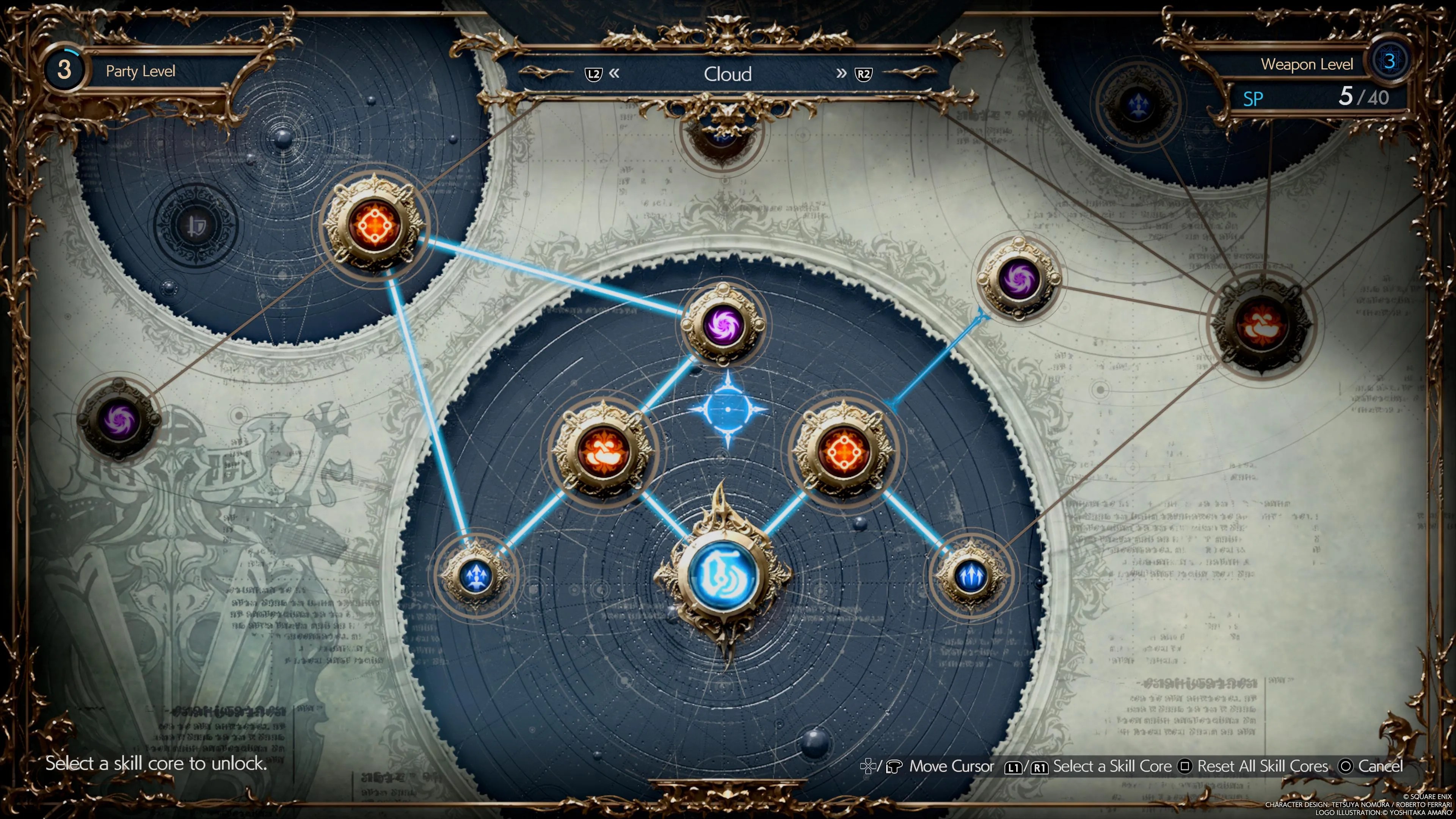 Cloud’s folio menu in Final Fantasy 7 Rebirth