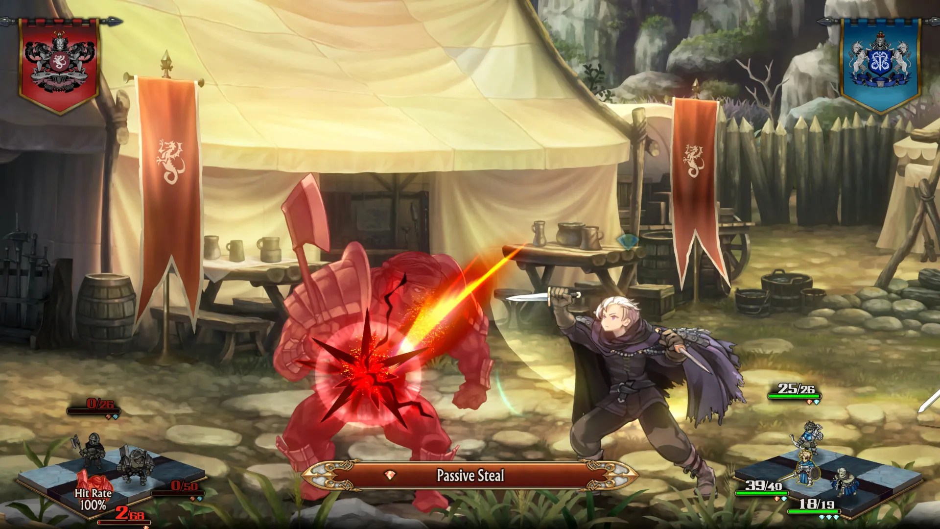 Unicorn Overlord, Travis slashing an enemy with his dagger