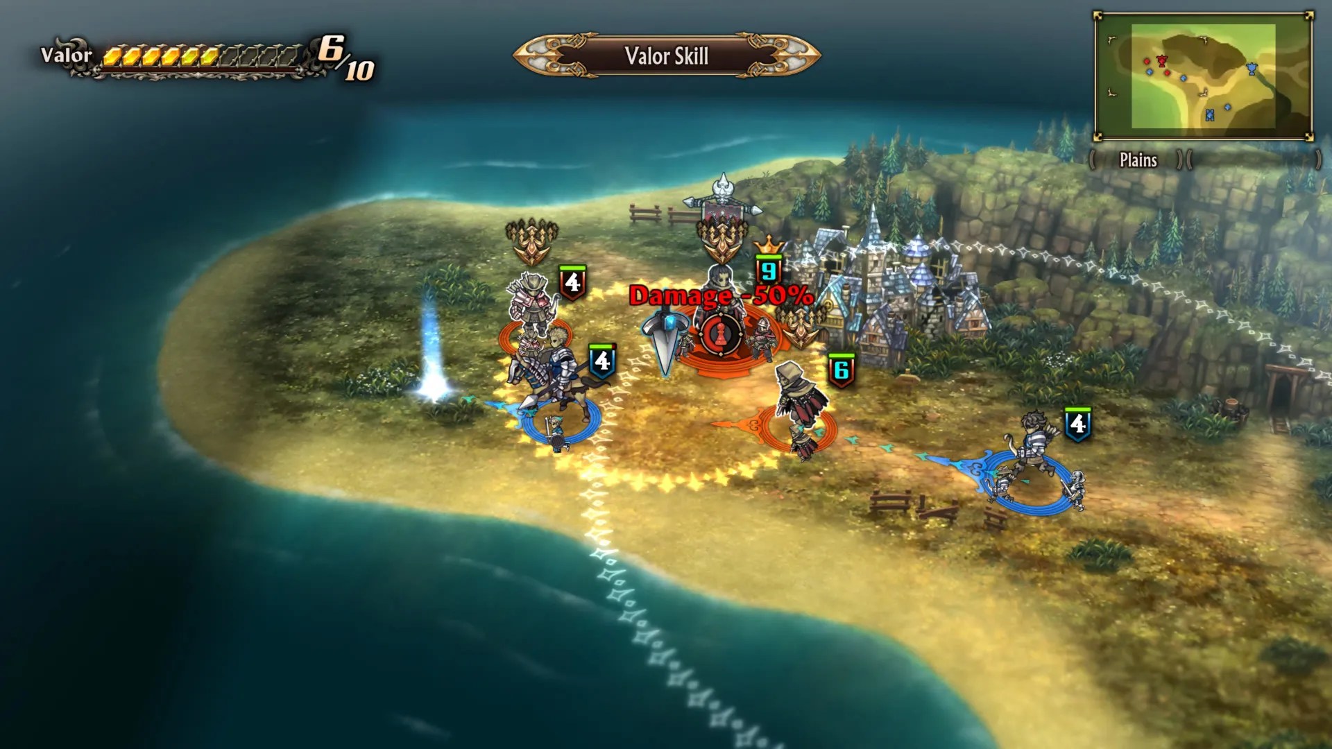 Unicorn Overlord, Using the Arrow Rain skill against Gammel