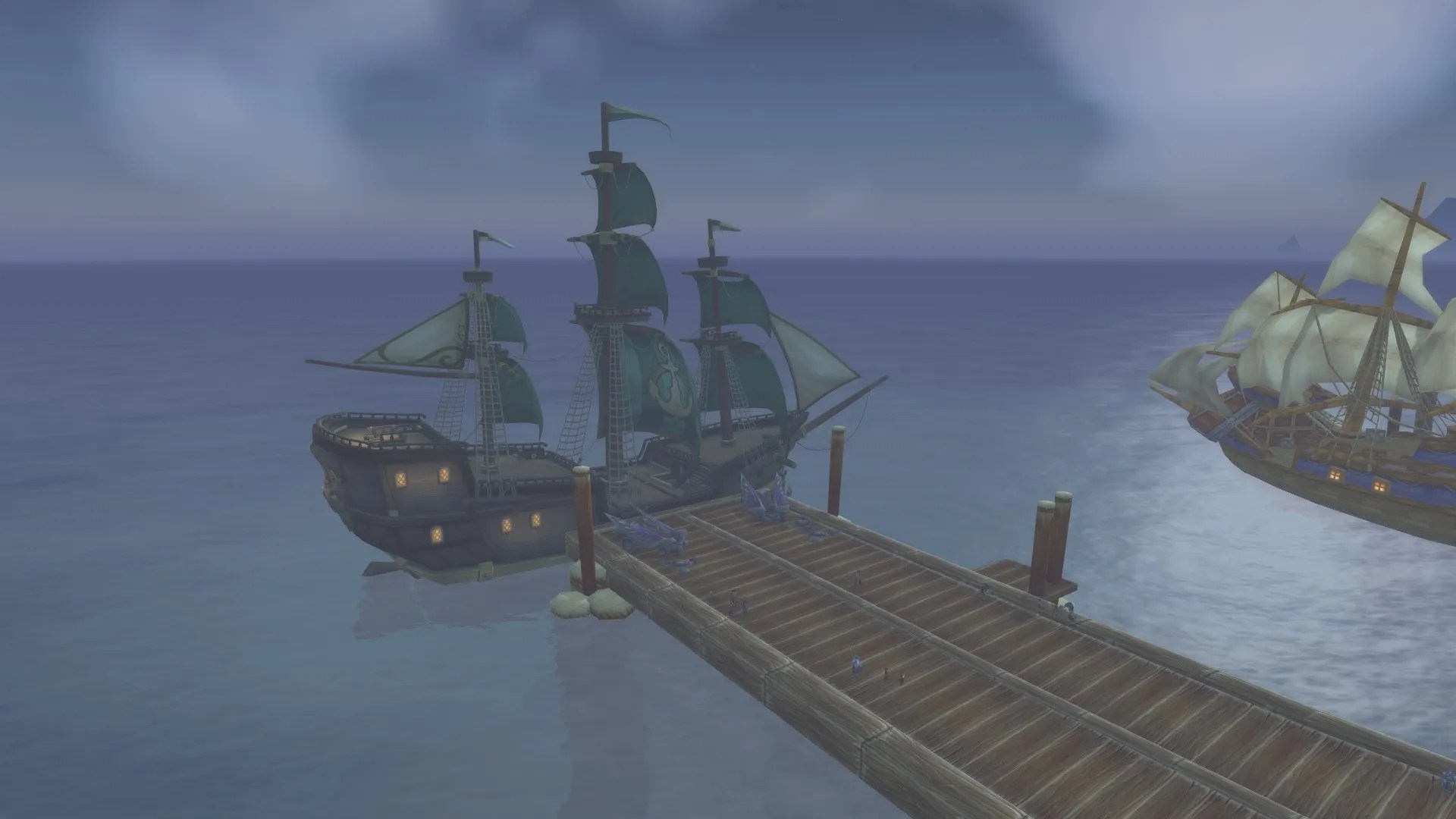 The Rugged Dragonscale Ship docked in Stormwind City’s Harbor