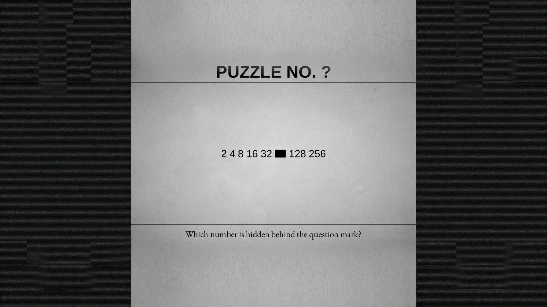 Lorelei And The Laser Eyes, Shortcut Puzzles, Puzzle No. question mark