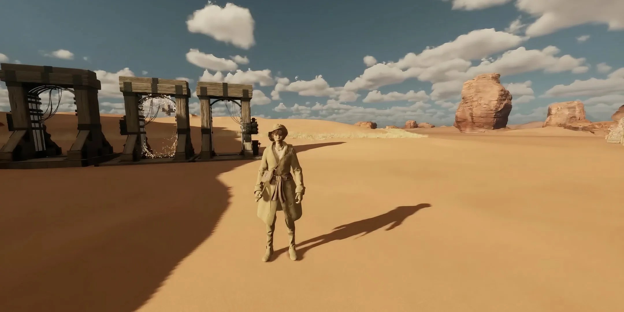 Simple Set is being shown off while in the desert