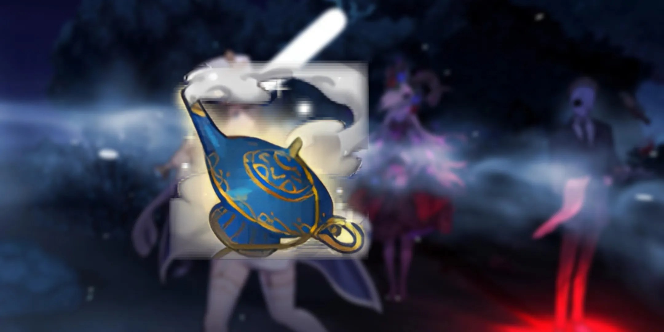 Magic Lamp Relic has a billow of smoke coming out of its spout - Chrono Ark