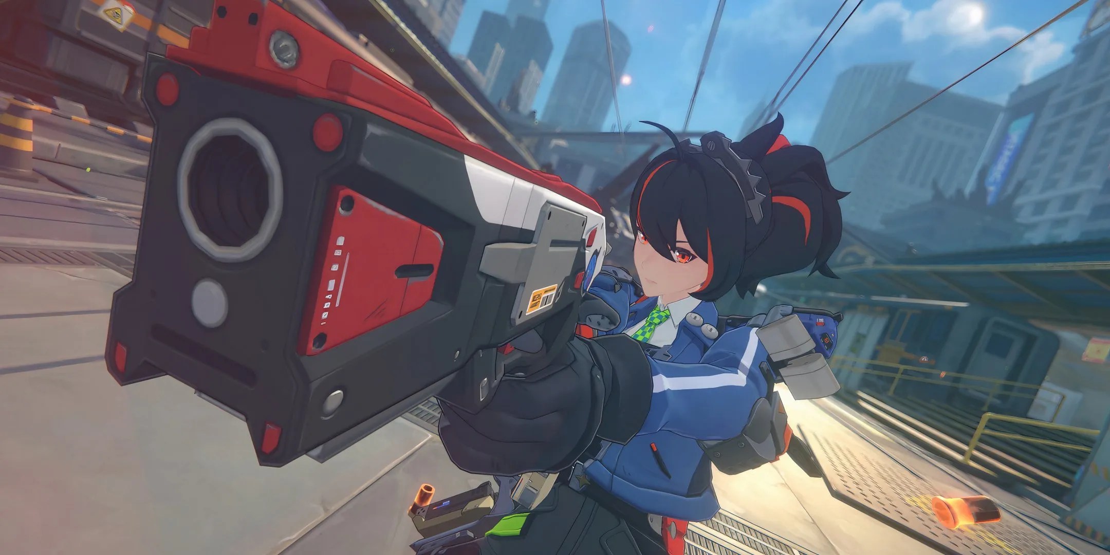 Zhu Yuan Points Her Gun