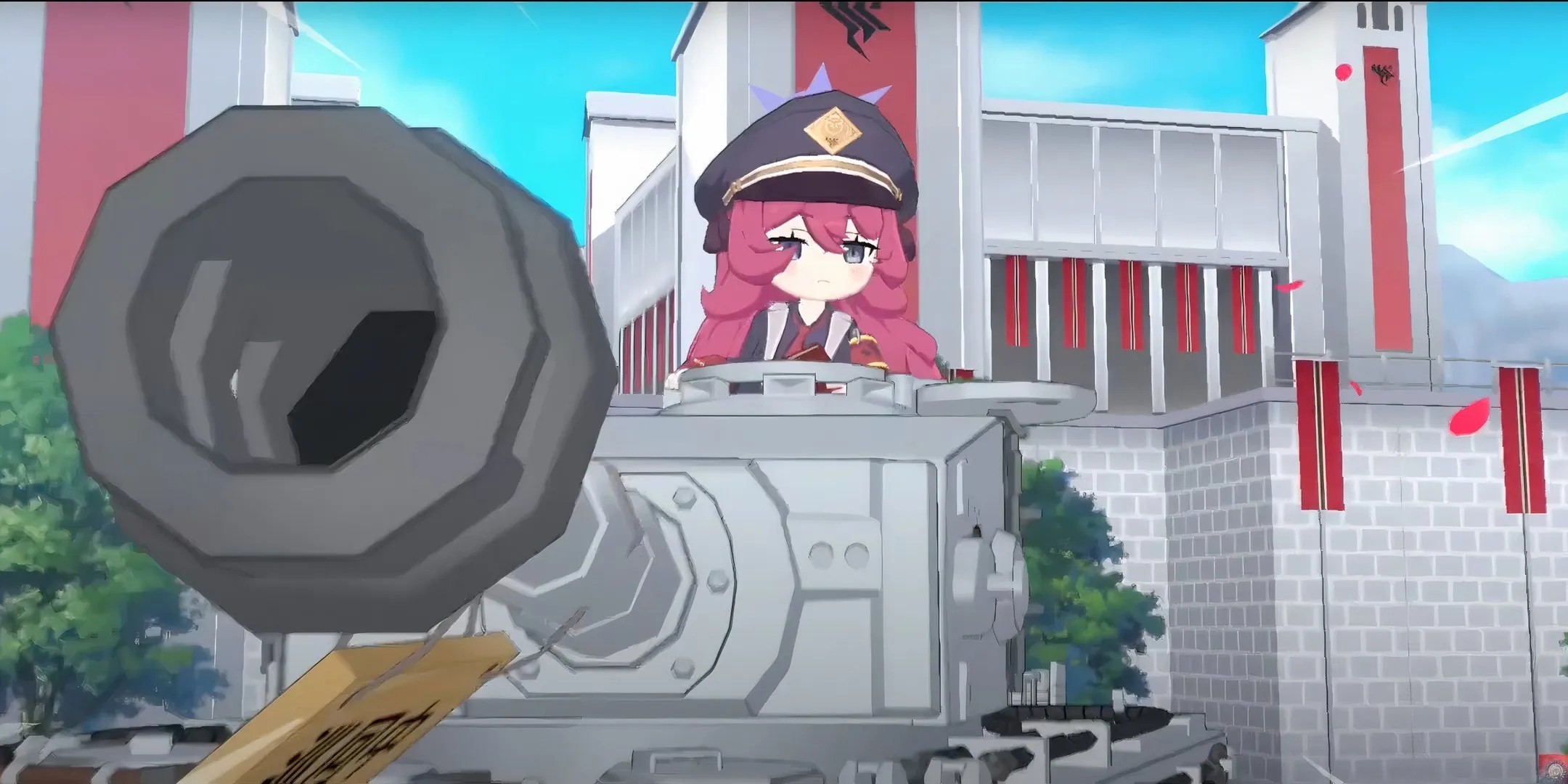 Natsume Iroha rides in on her Tank.