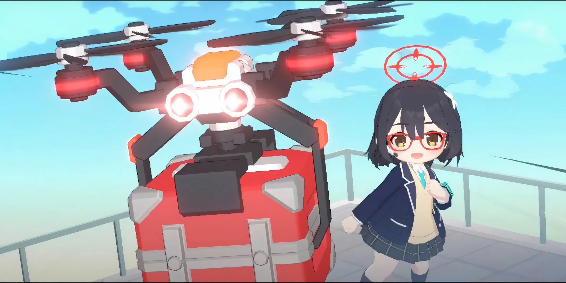 Okusora Ayane deploying her drone