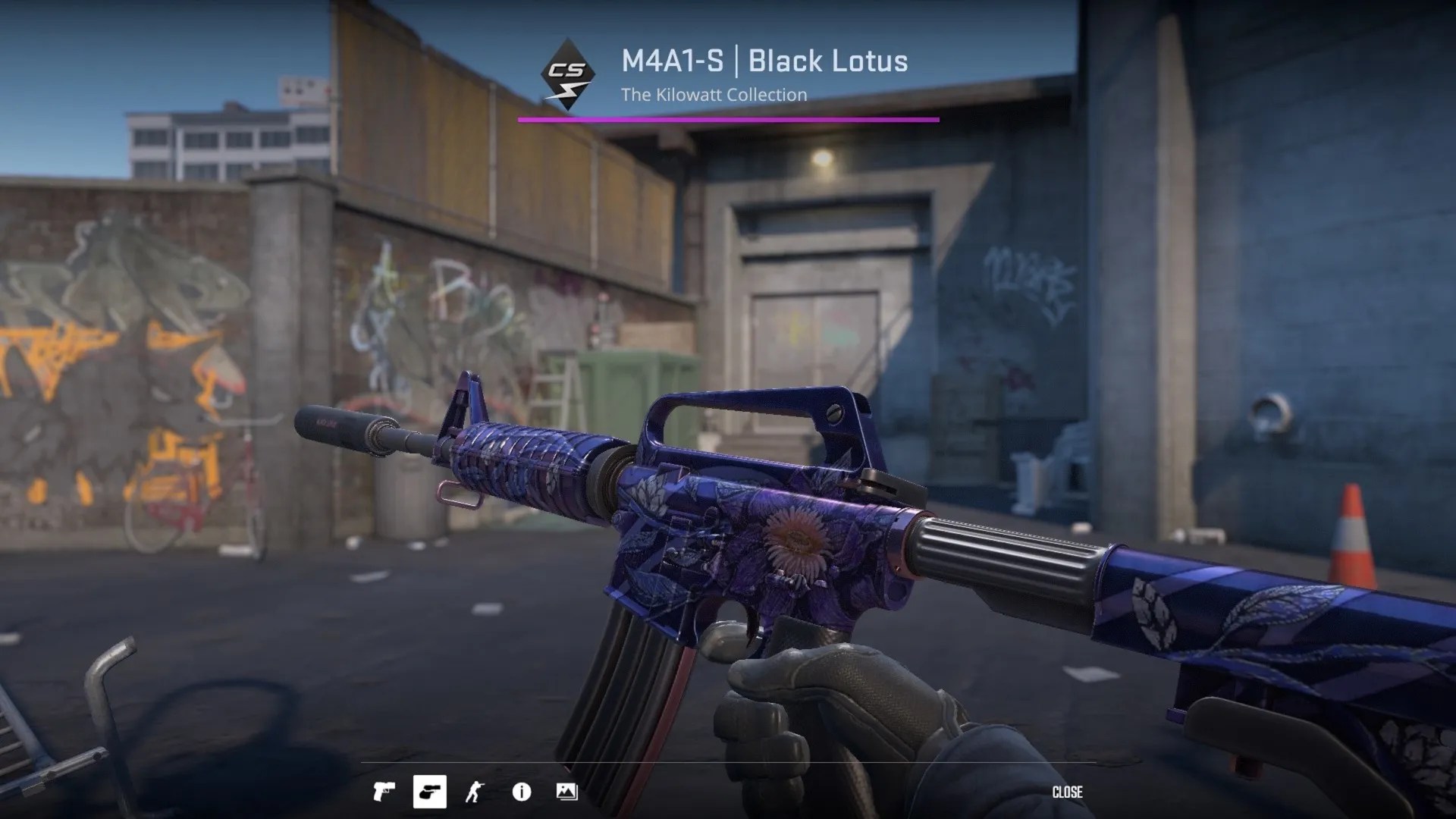 M4A1 Black Lotus first person inspect.