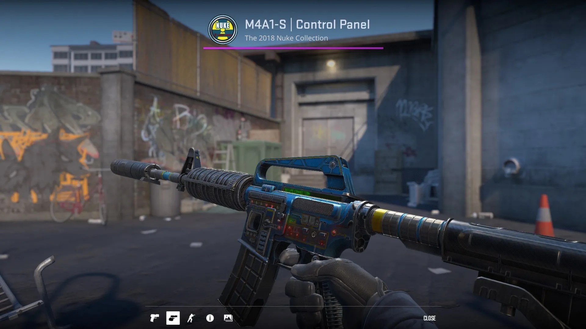 M4A1 Control Panel first person inspect.