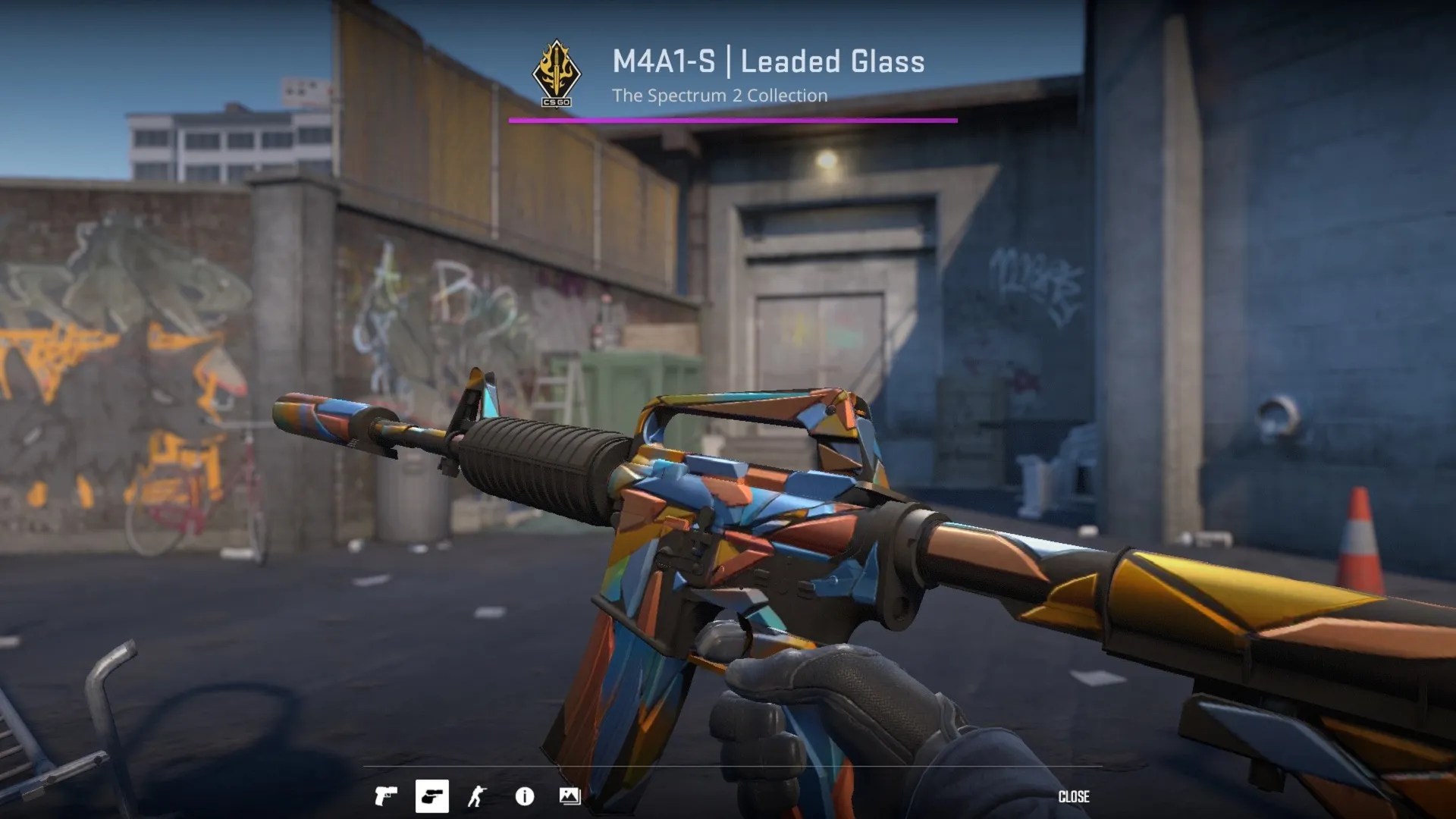 M4A1 Leaded Glass first person inspect.