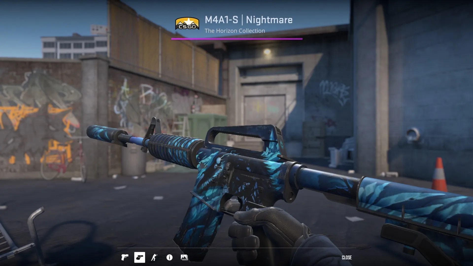 M4A1 Nightmare first person inspect.