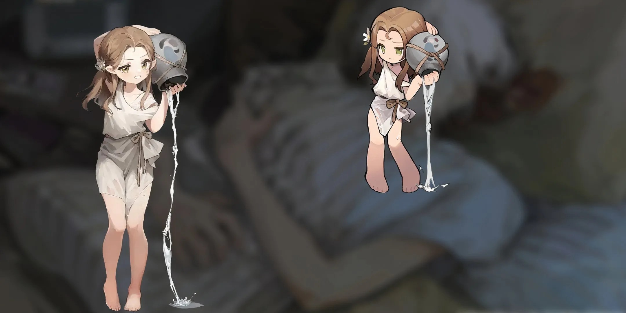 La Source pouring water from her vase