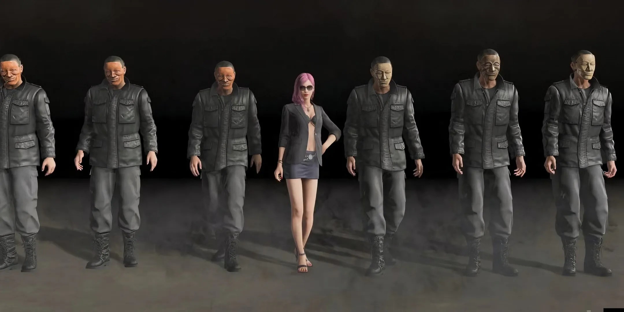 Soonhee and her assassins prepare to attack in Like a Dragon: Infinite Wealth.