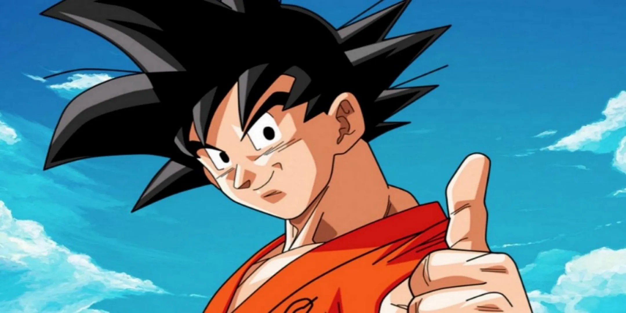 Goku&rsquo;s first form in Dragon Ball Z with black hair.
