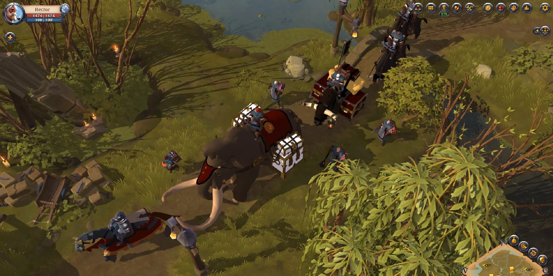 Albion Online image showing a player controlled caravan.