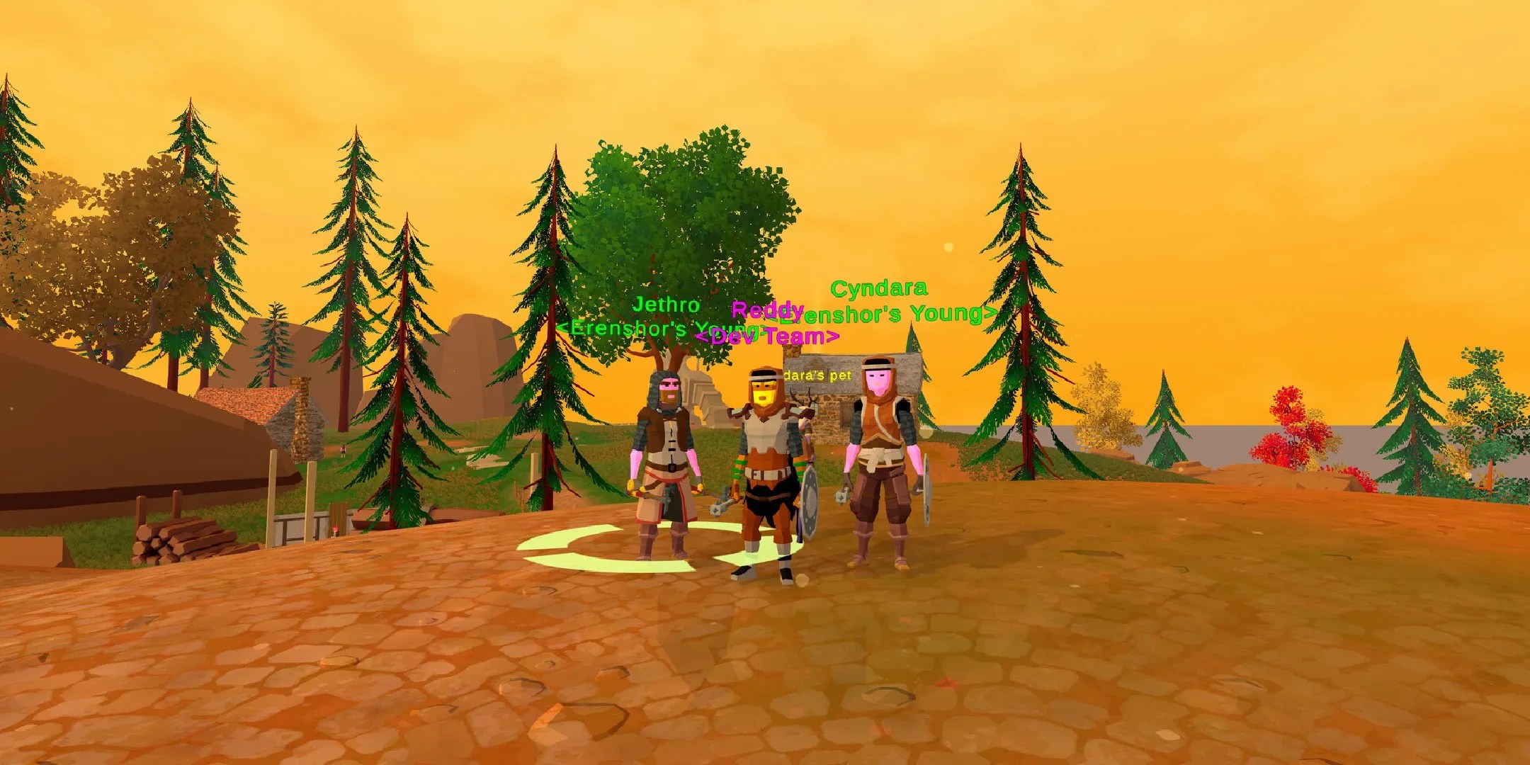 Erenshor image showing a player and two NPCs.