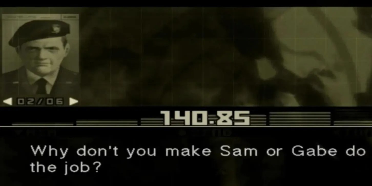 The Splinter Cell reference in Metal Gear Solid 3: Snake Eater, with Snake having a conversation with Campbell.