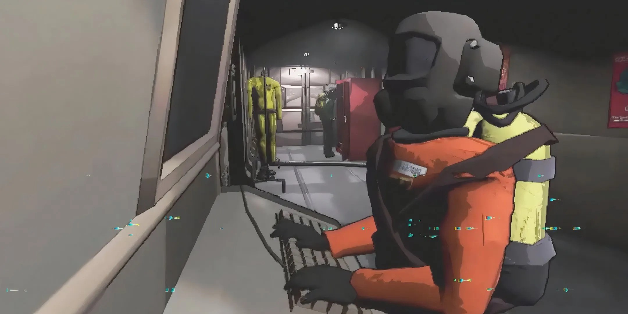 Player at the computer controls in Lethal Company.