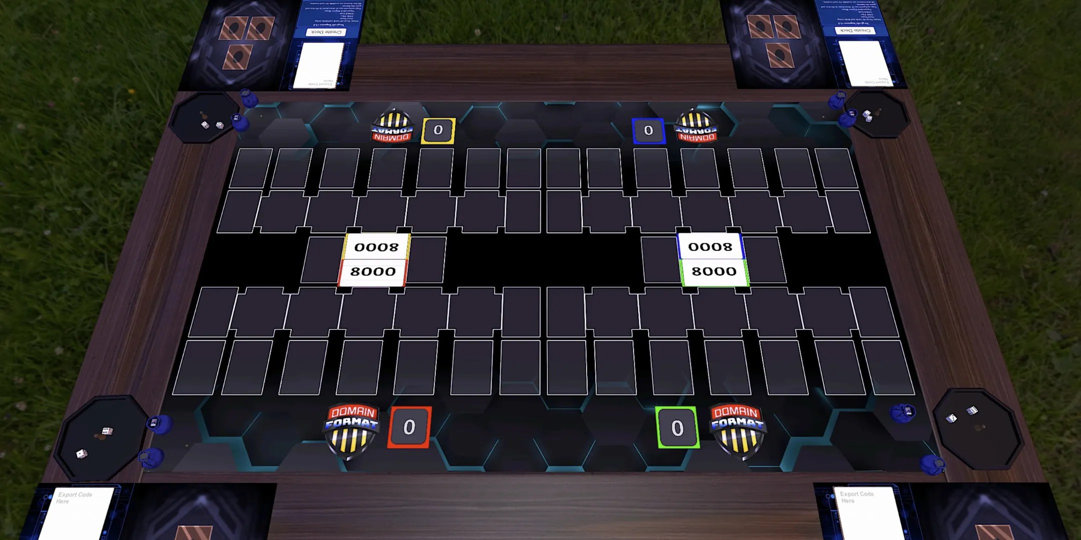 A Tabletop Simulator of Domain Format using a mod created by DivinityKing in the workshop.