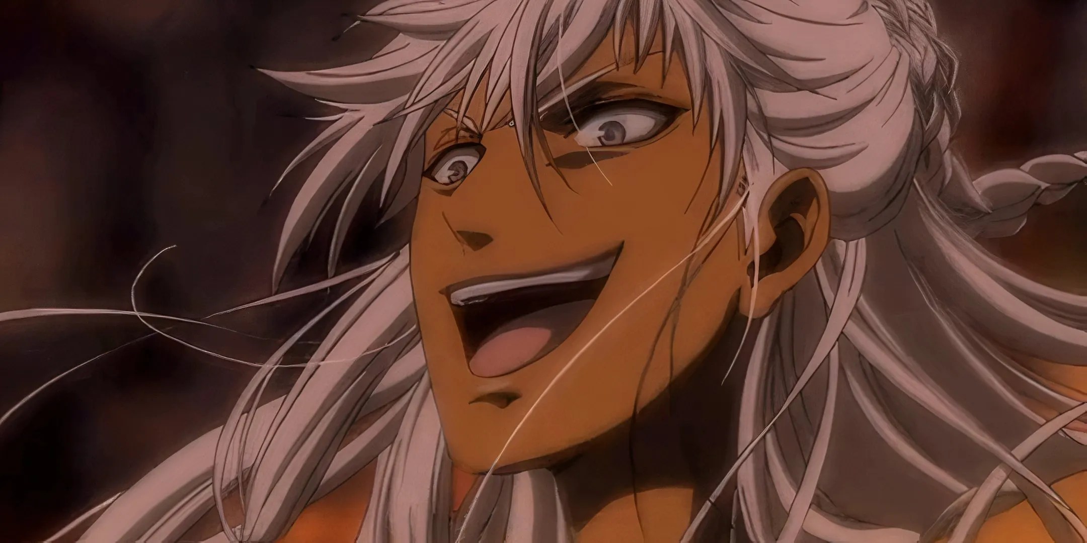 Agni laughs with an evil look on his face in Black Butler