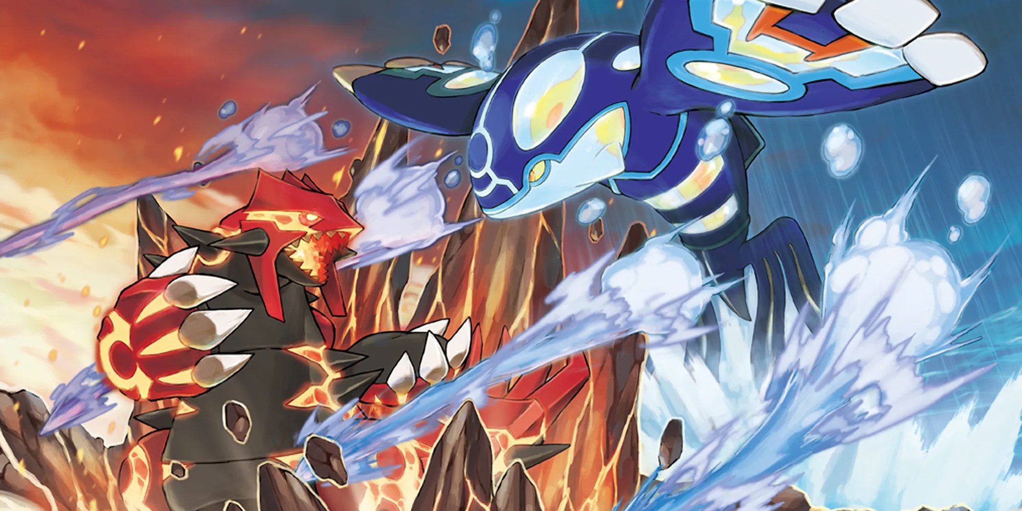Groudon and Kyogre in their primal forms from Omega Ruby and Alpha Sapphire.