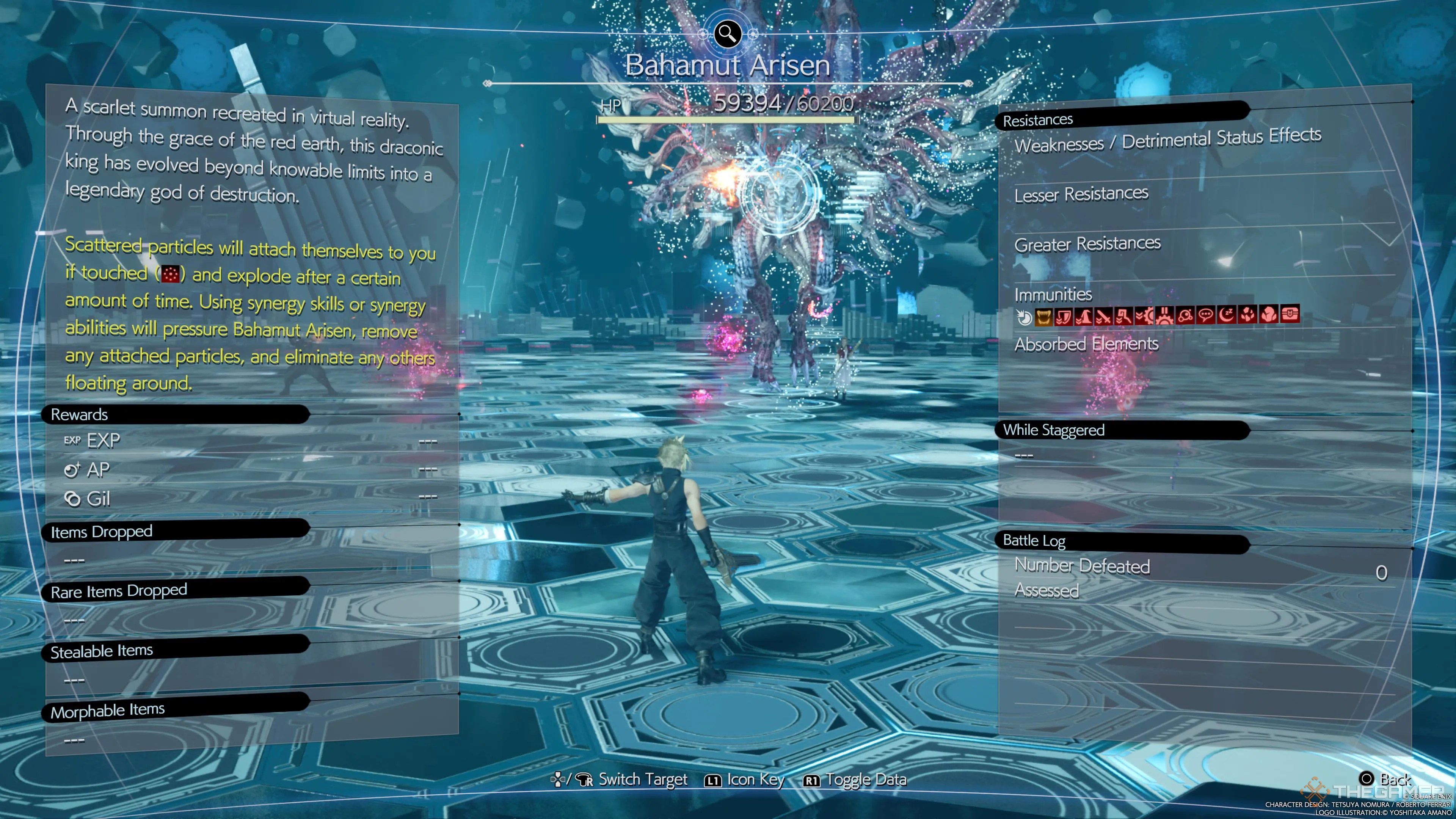 Bahamut Arisen in Final Fantasy 7 Rebirth’s battle simulator