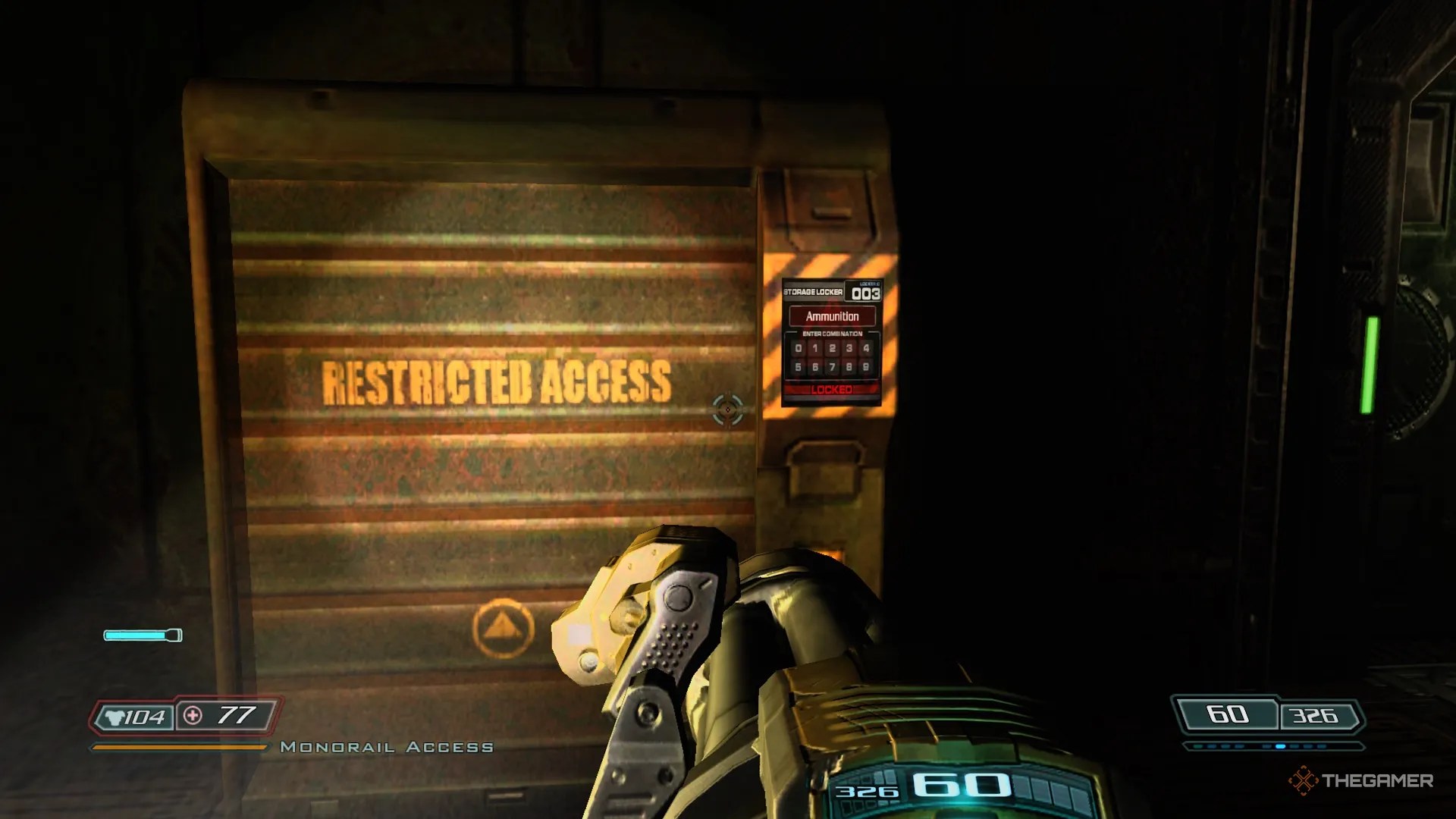 Doom 3 Locker 003 in Monorail Access