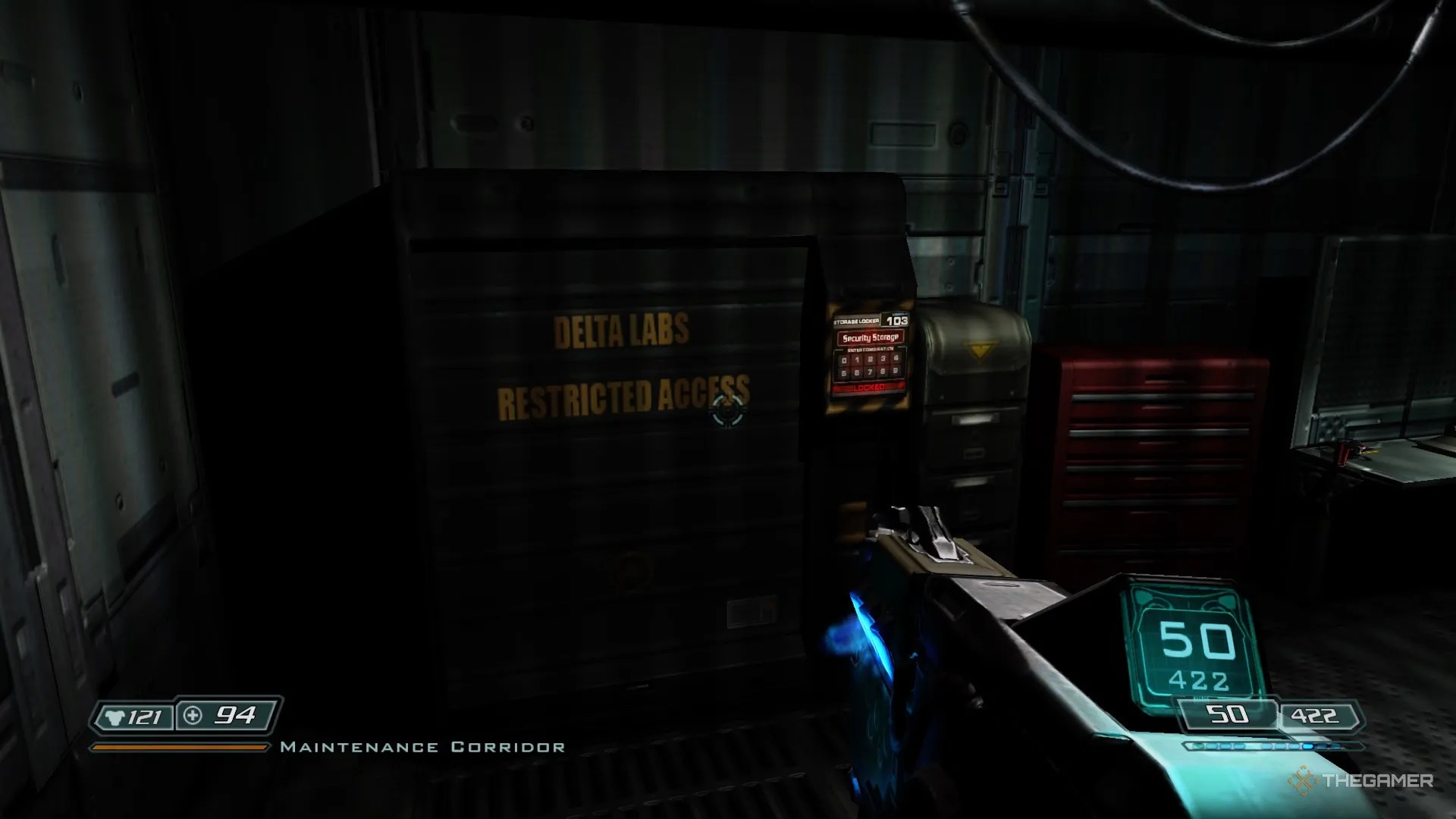 Doom 3 Locker 103 in Maintenance Corridor