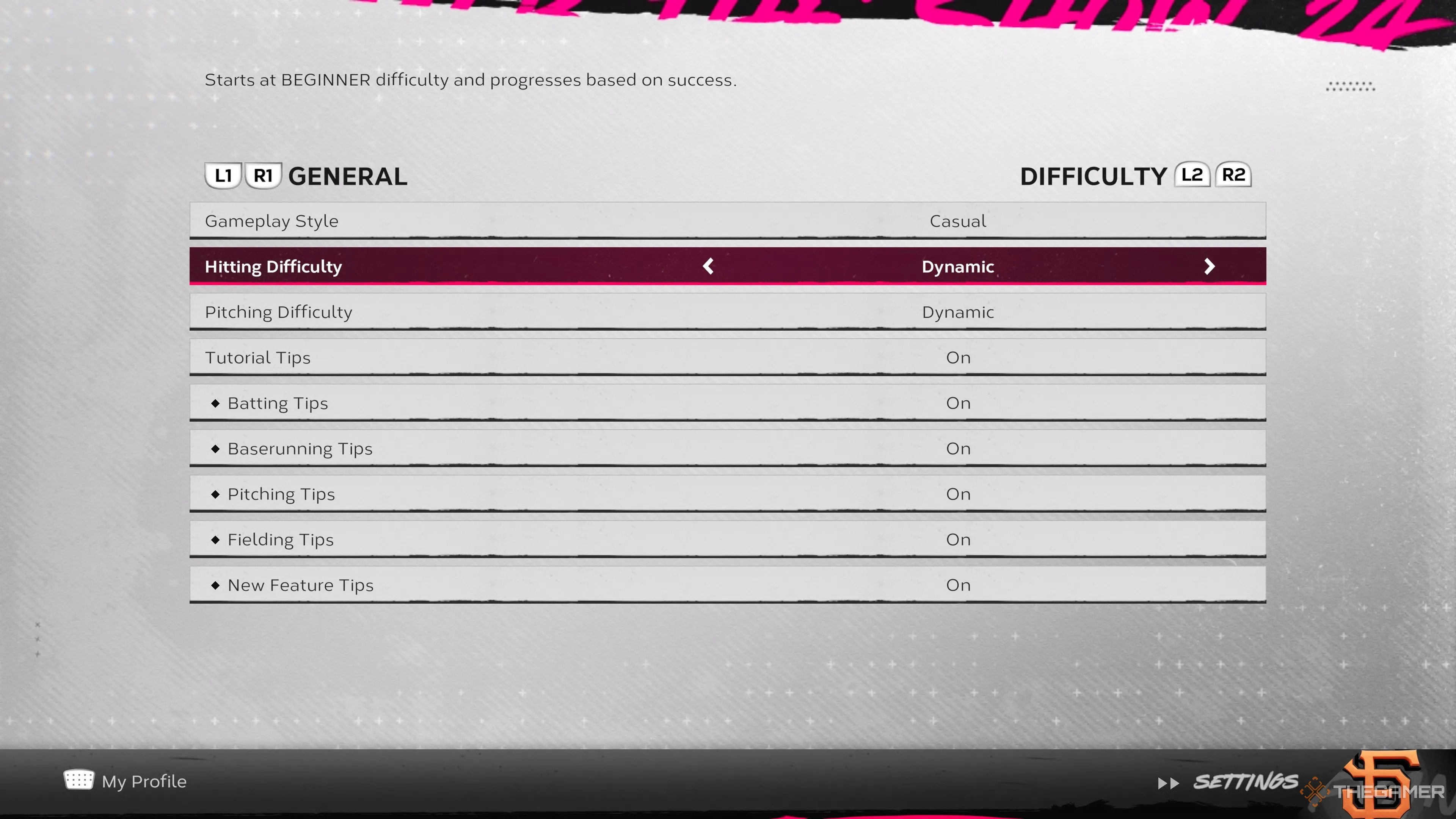 Dynamic difficulty in MLB The Show 24