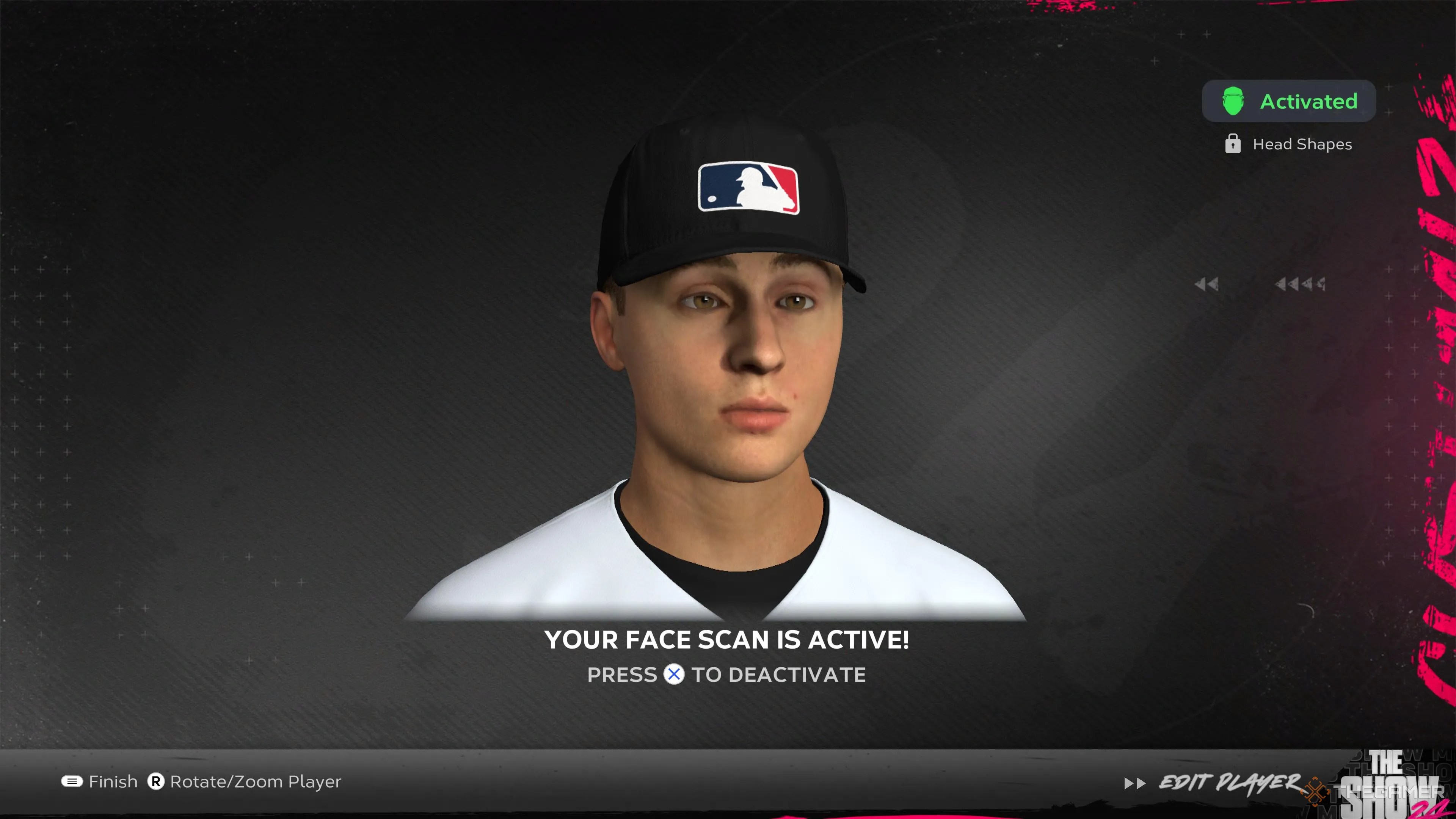 Face scan in MLB The Show 24