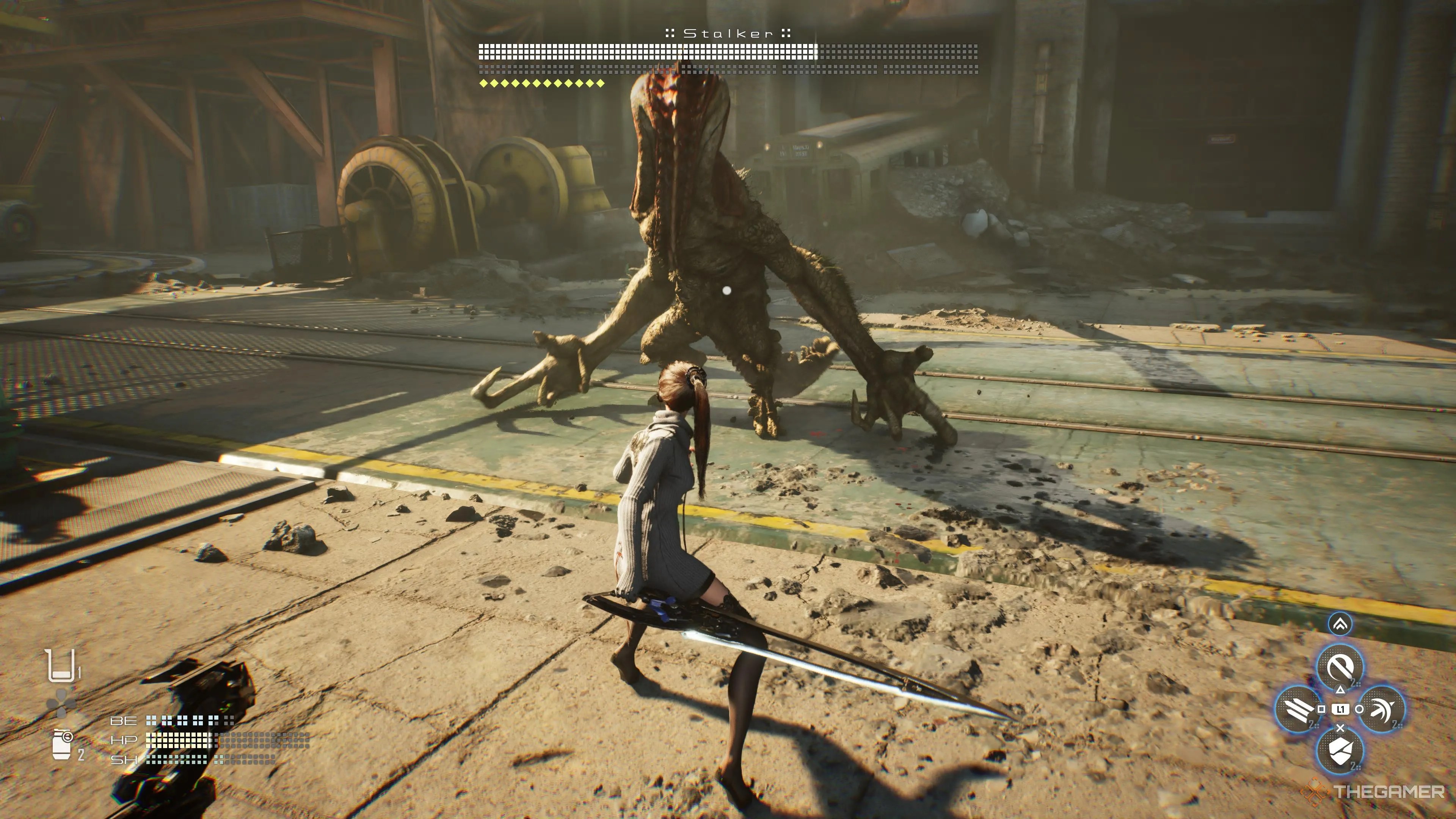 Stalker boss fight in Stellar Blade.