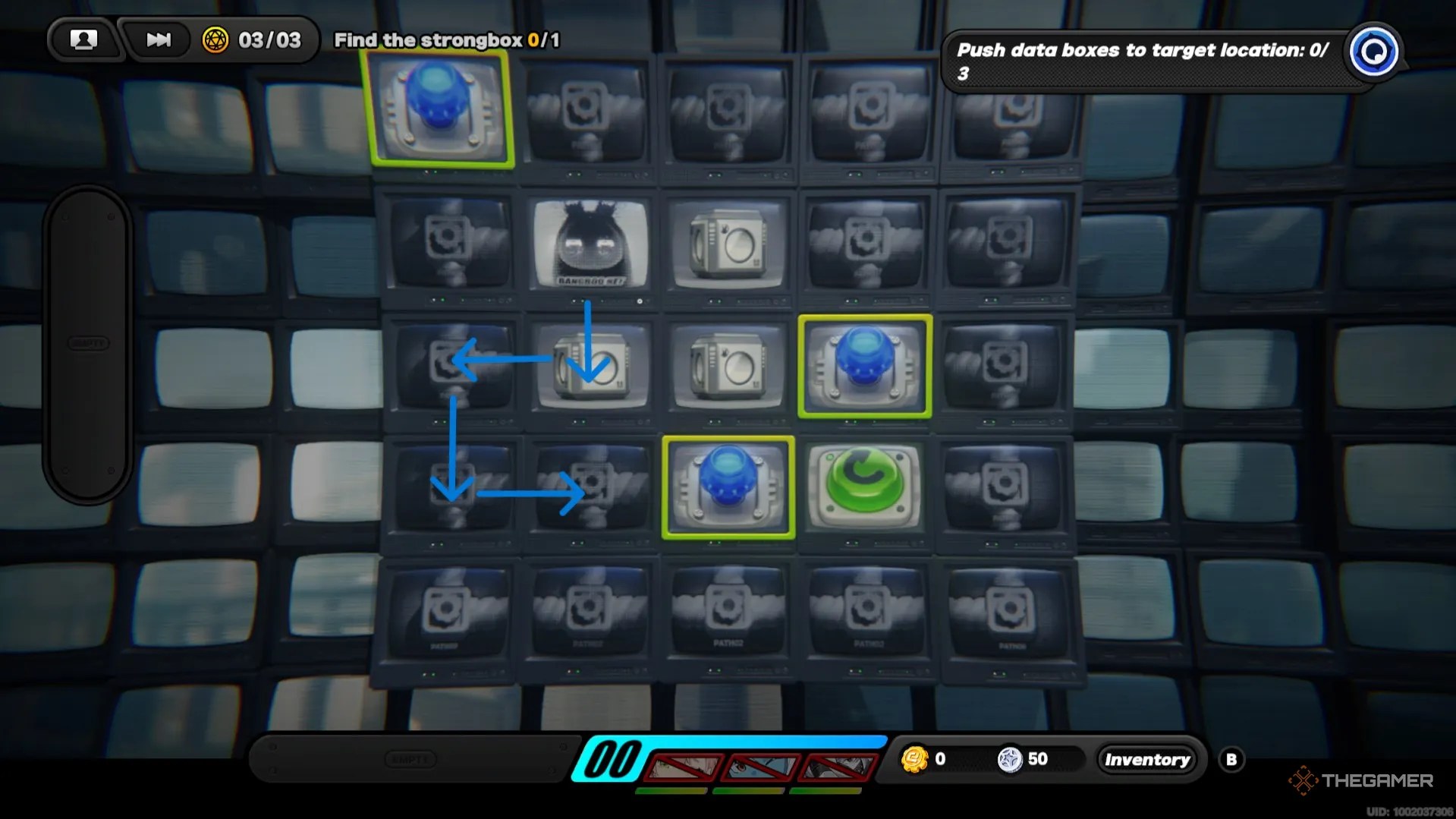 The first route for pushing boxes in the HDD in Zenless Zone Zero.