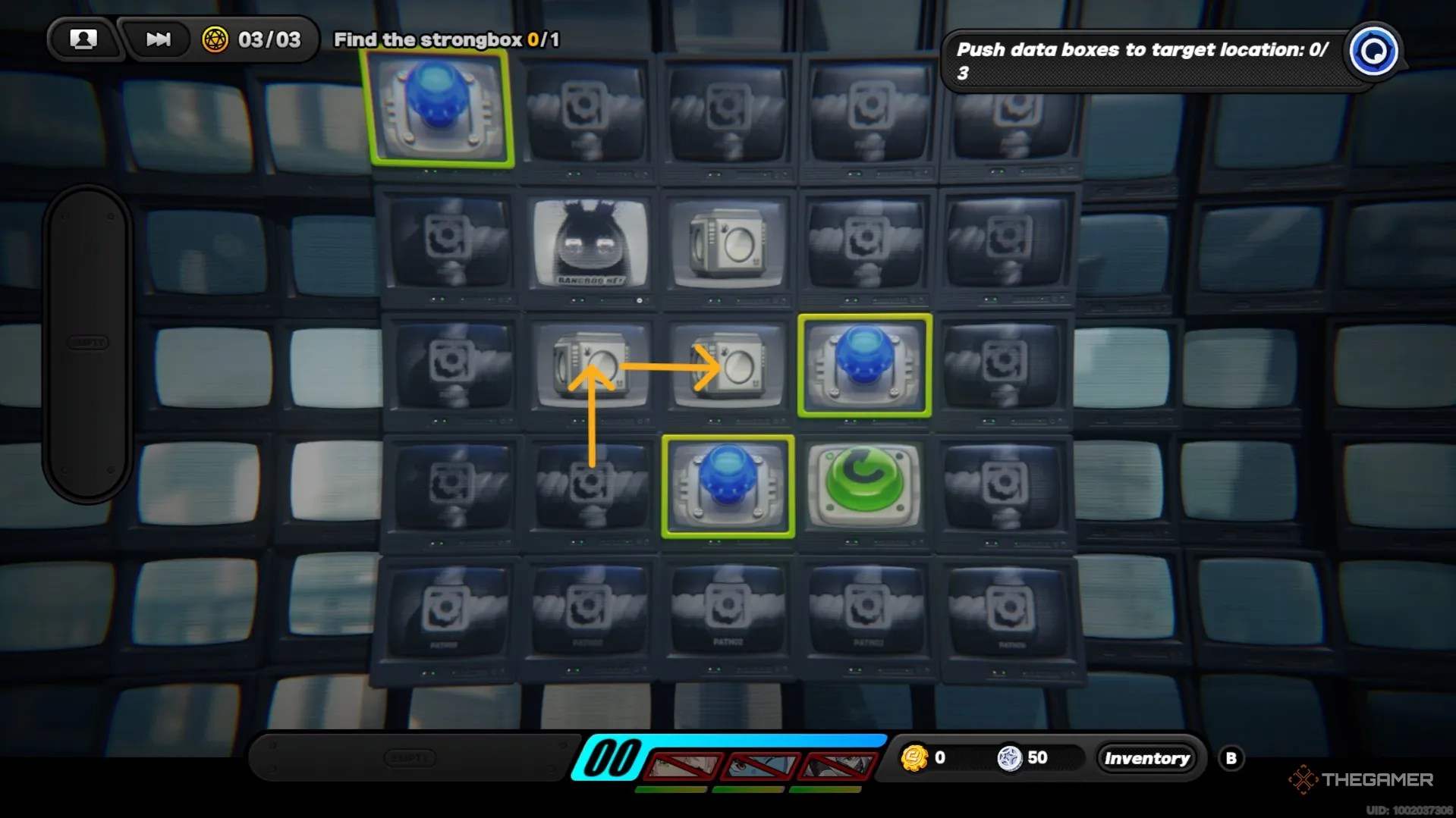 The second route for pushing boxes in the HDD in Zenless Zone Zero.