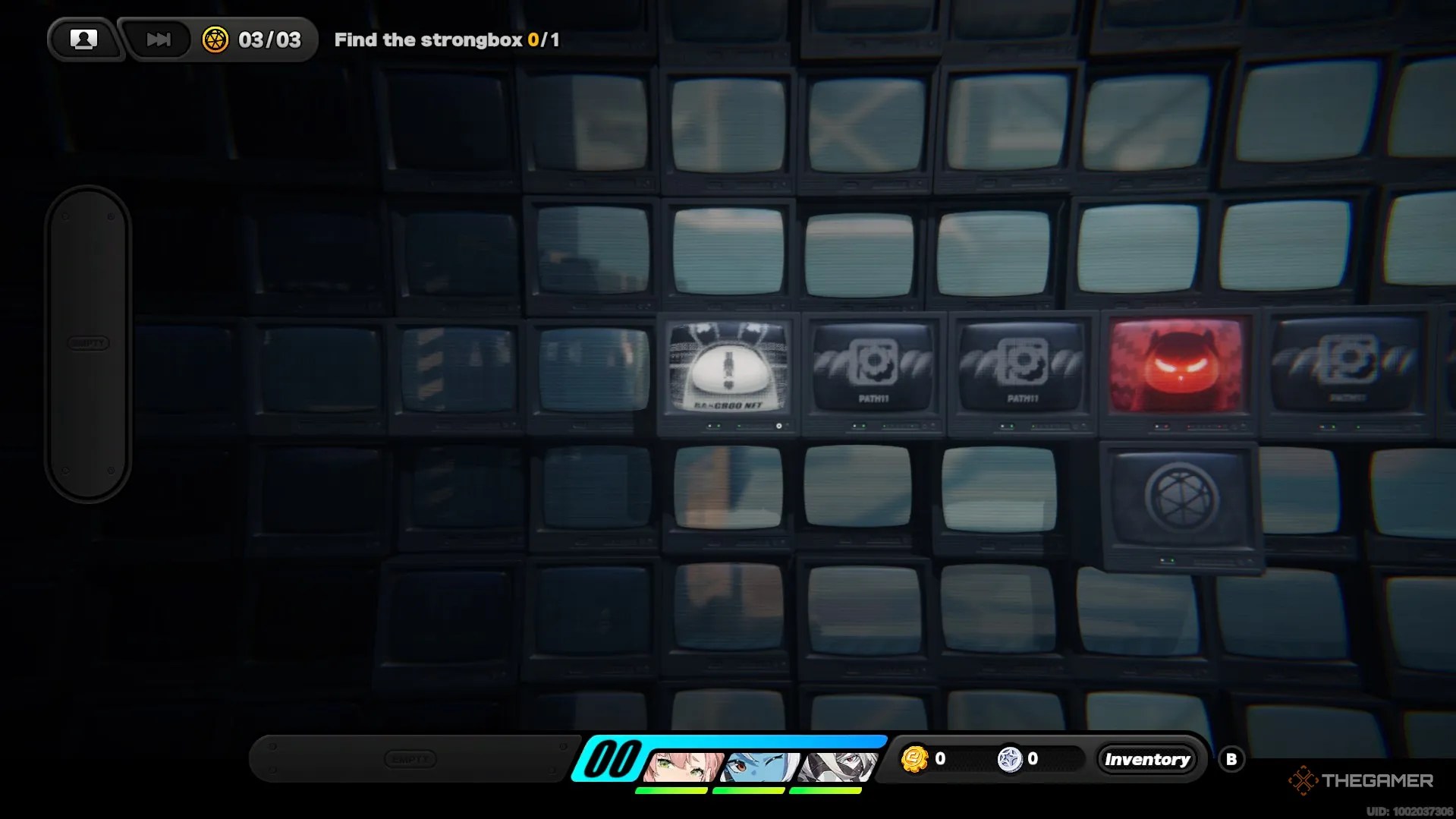 The opening HDD screen in The Proxy And The Hare in Zenless Zone Zero.