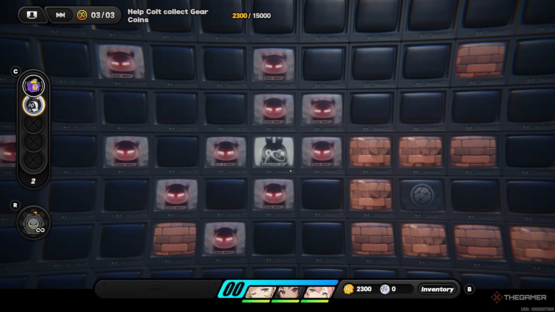 A bangboo tile surrounded by enemy tiles in the HDD in Zenless Zone Zero.