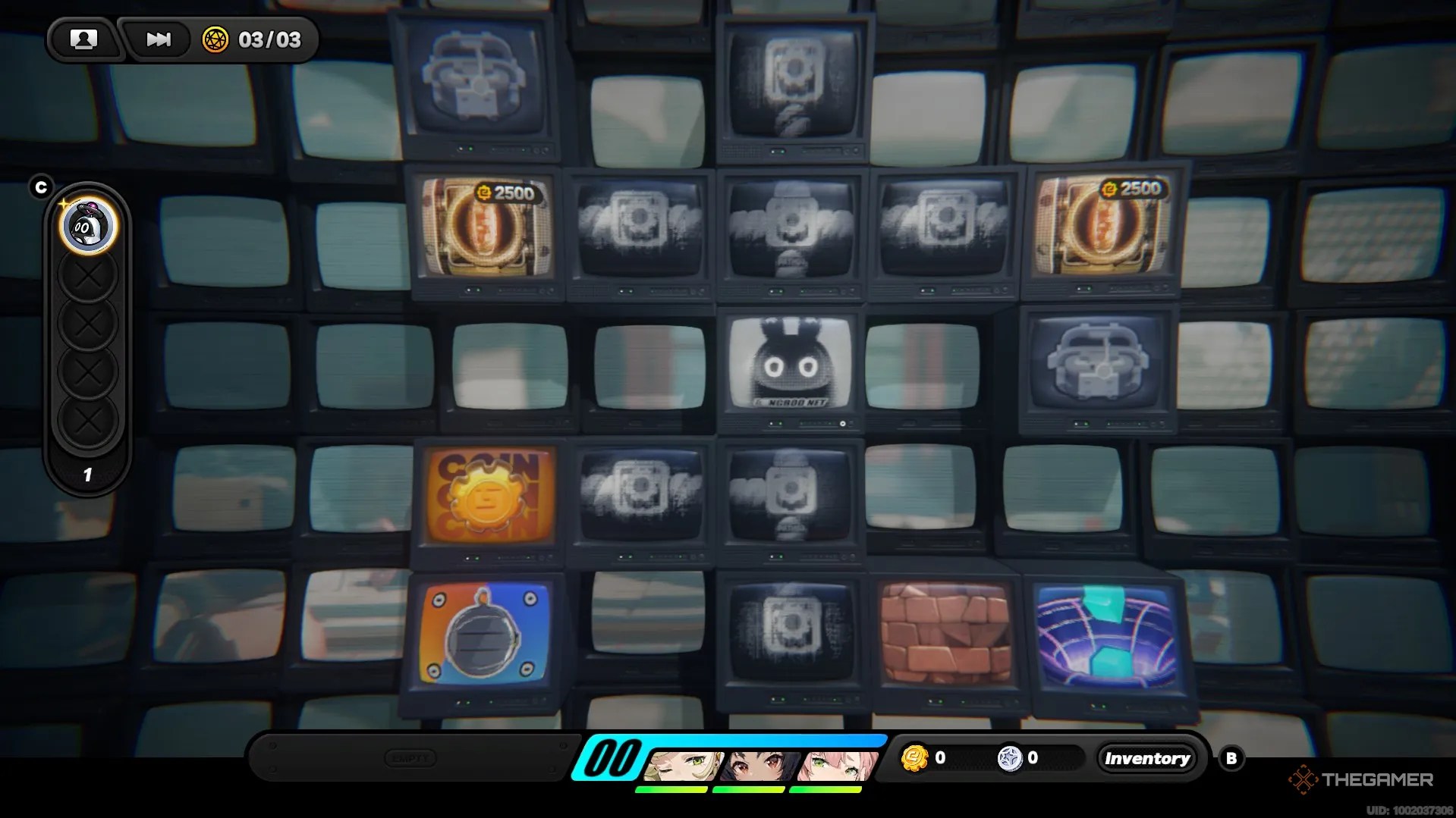 A bangboo with branching colorful television screens around it in Zenless Zone Zero.