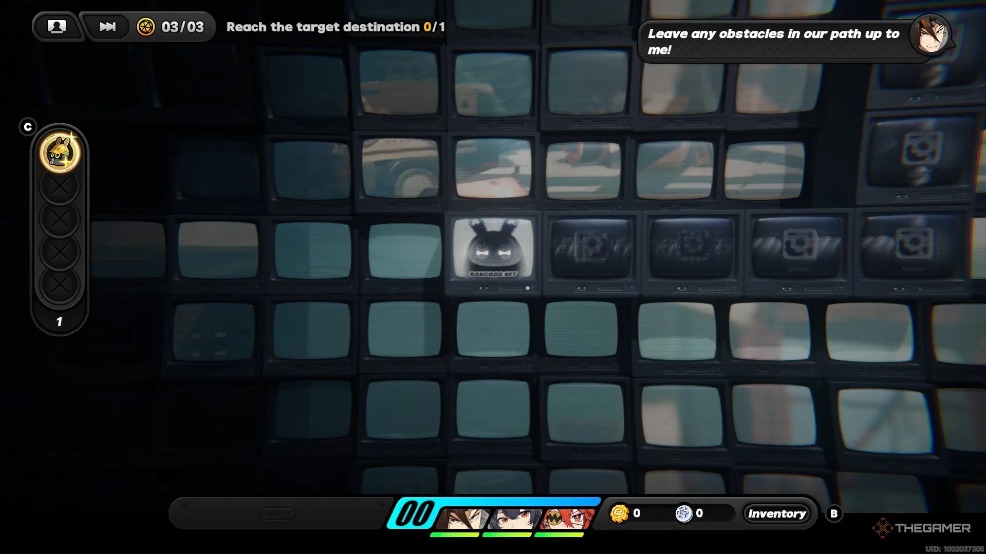 A rabbit tile with a row of gear tiles in the HDD in Zenless Zone Zero.