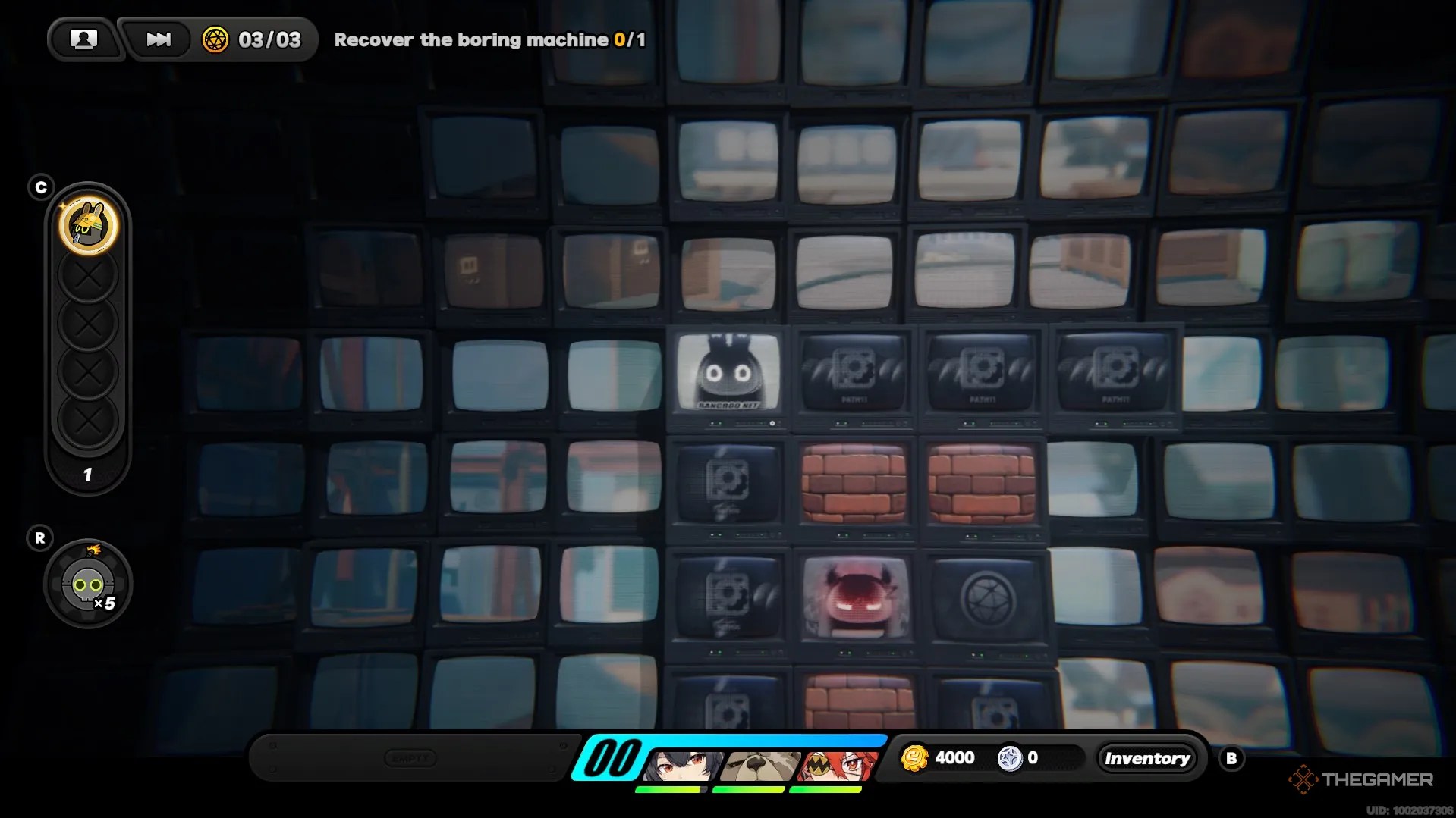 A maze of brick tiles and monster tiles in the HDD in Zenless Zone Zero.