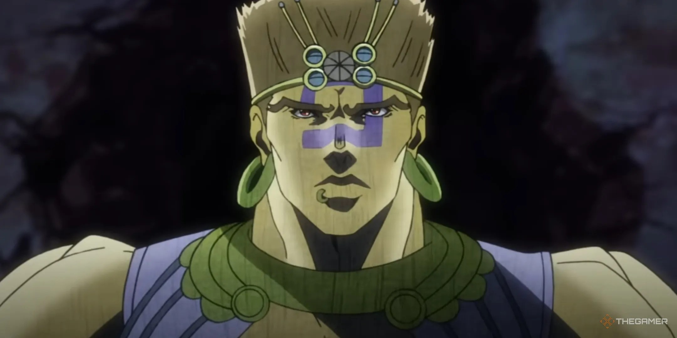 A front shot of Wamu from Jojo Part 2.