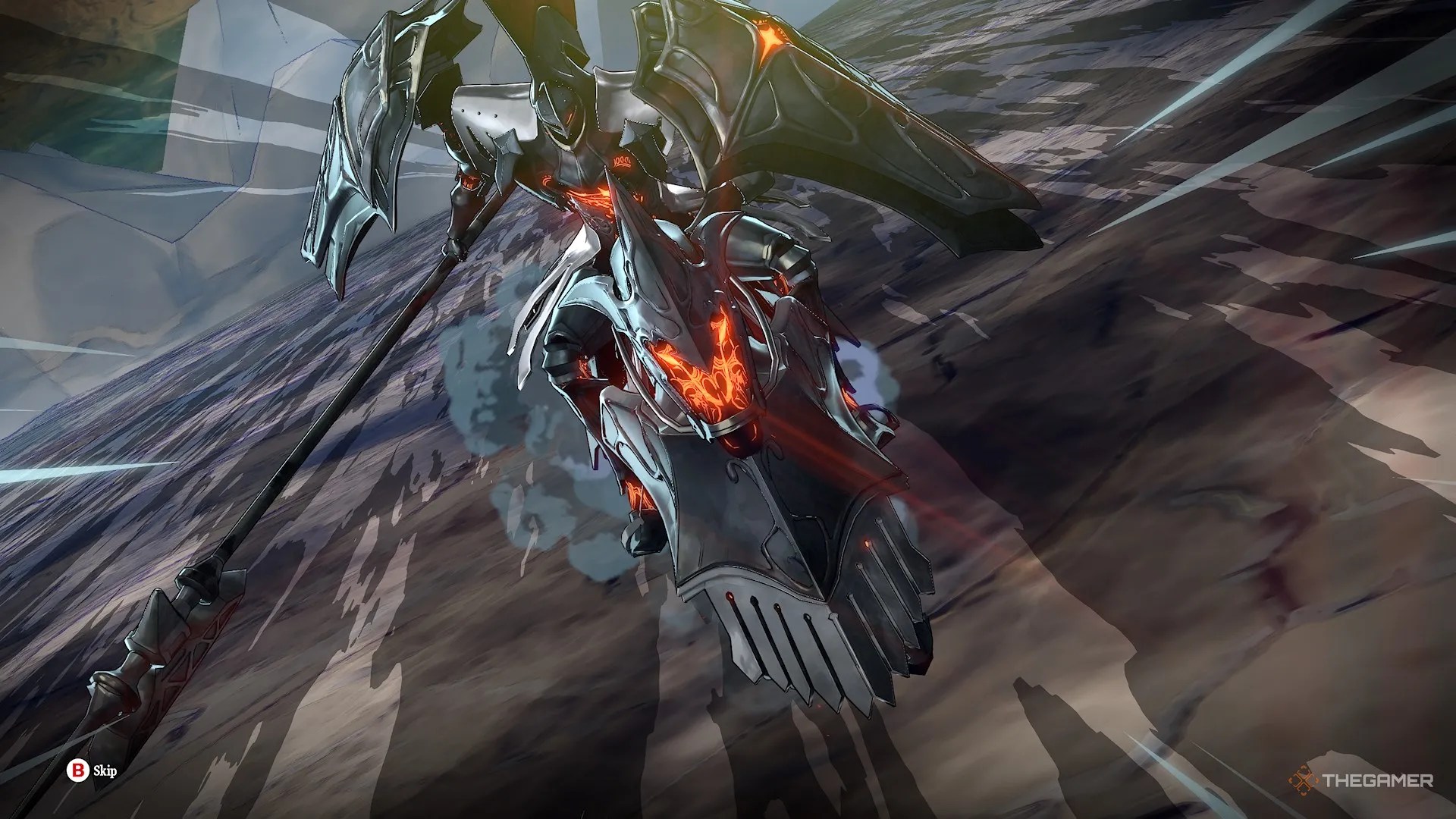 A knight using a synthesis skill in Metaphor Refantazio.